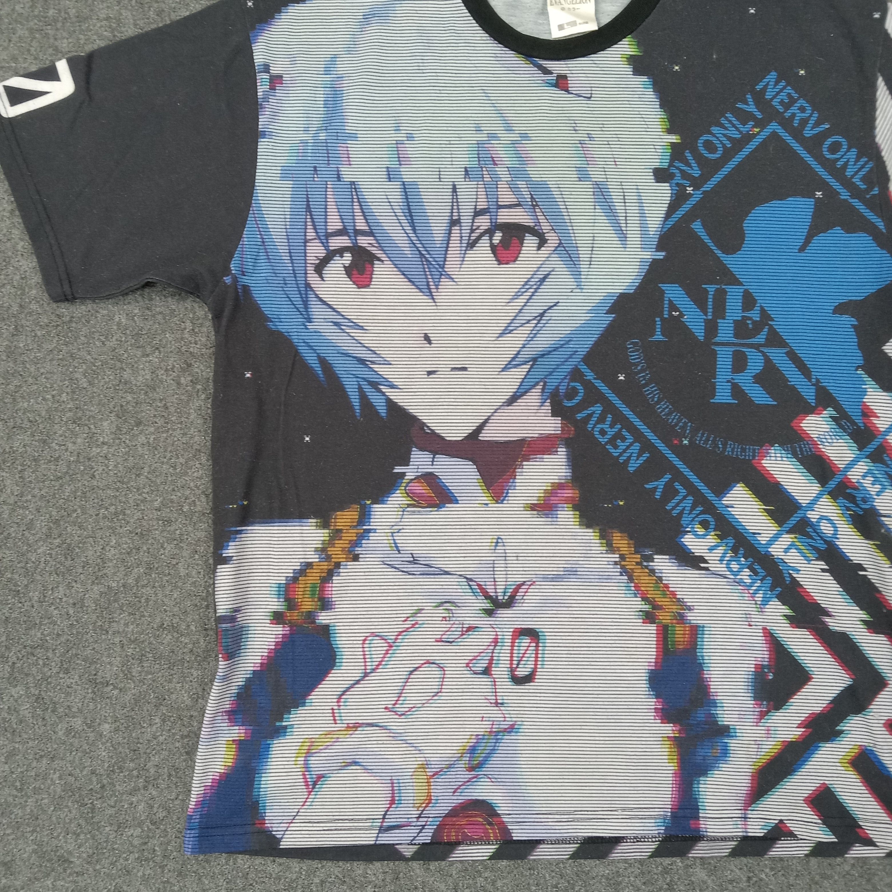 Anime Evangelion Nerv Tokyo-3 Anime Glitch Design Tshirt C249N22 Size US L / EU 52-54 / 3 - 2 Thumbnail