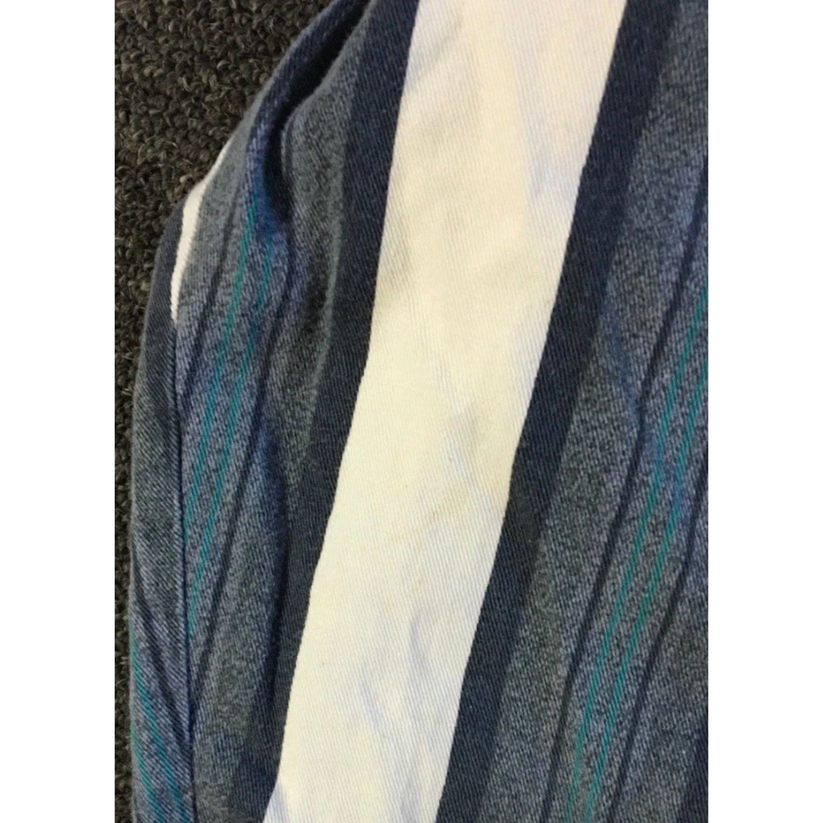 Gotcha VINTAGE 90s Striped Faded Button-Up Shirt Blue L Men Size US L / EU 52-54 / 3 - 3 Thumbnail