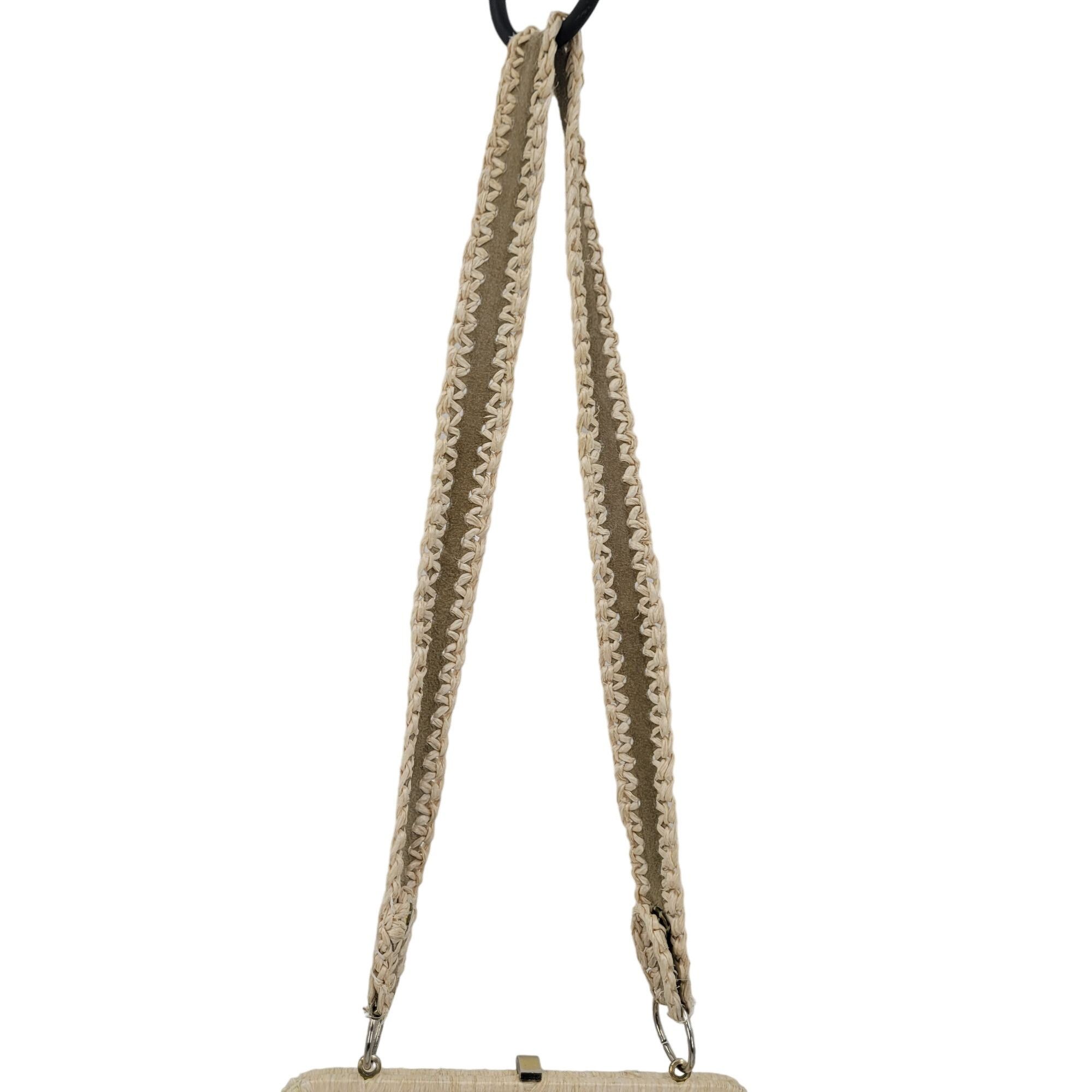 Vintage Vintage Handmade Crochet Macrame Straw Suede Shoulder Bag P Size ONE SIZE - 12 Thumbnail