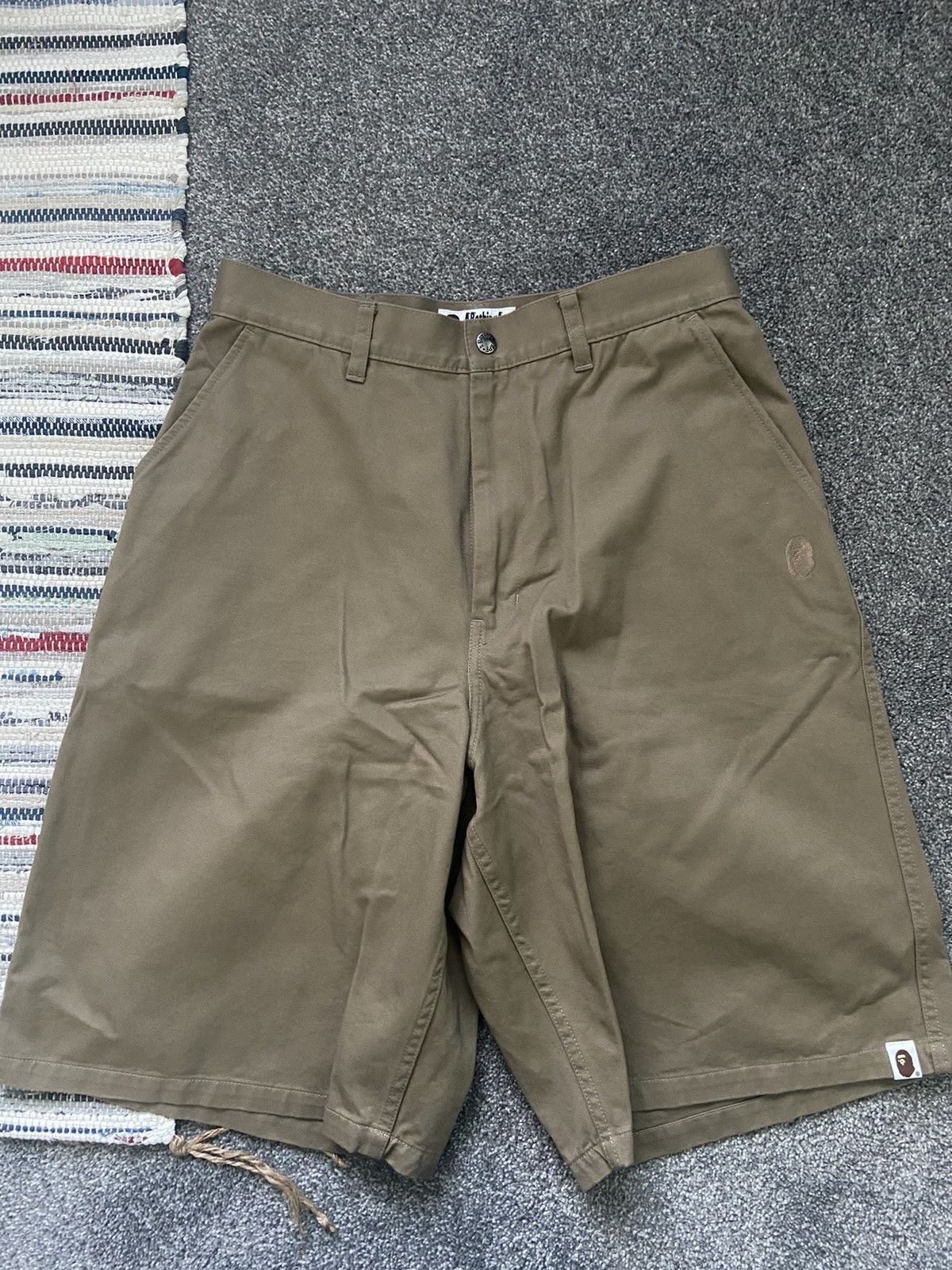 Bape Bape tan one point shorts Size US 29 - 1 Thumbnail