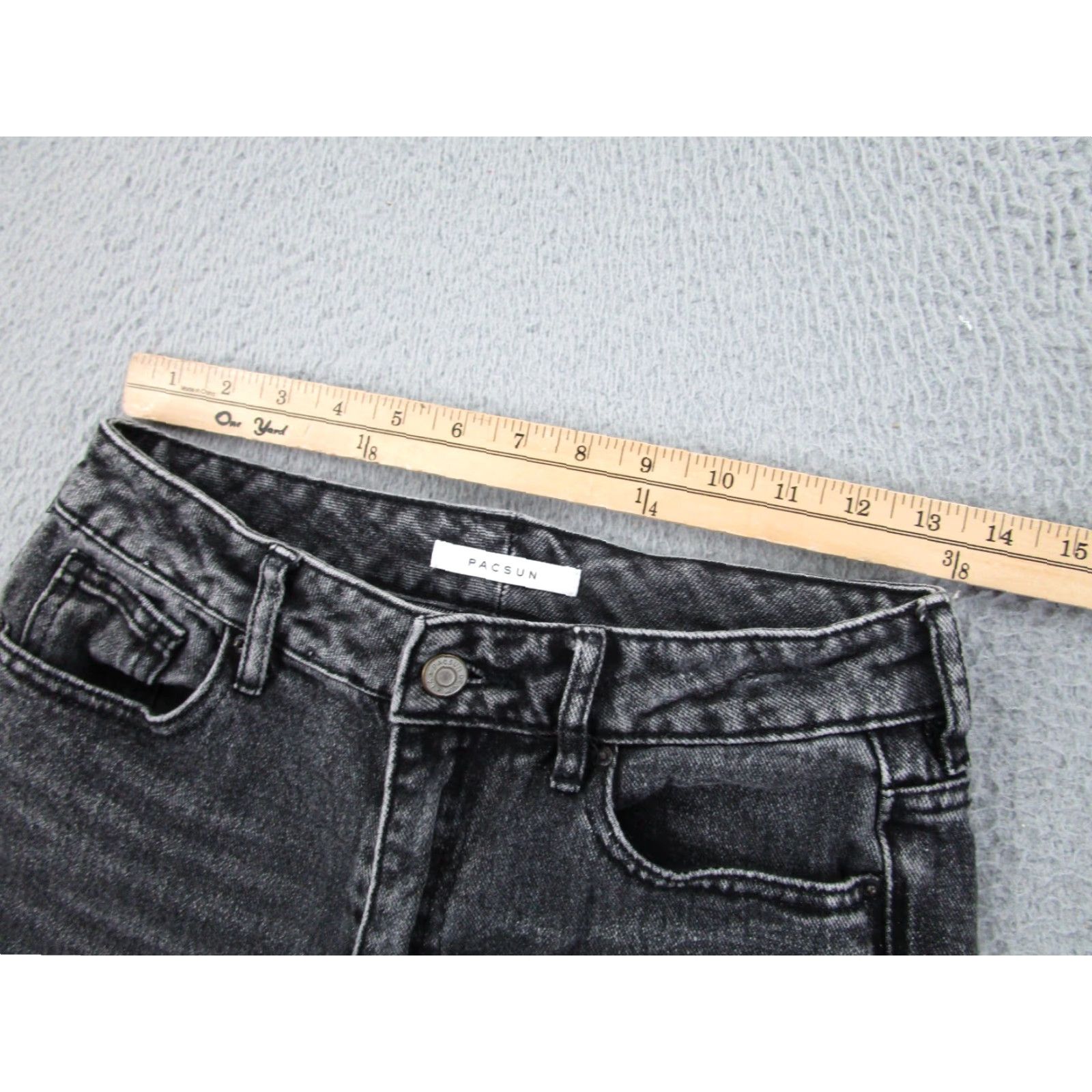 Pacsun Pacsun Jeans Womens 25 Black Faded High Rise Denim Pants Mom Skater Punk Vintage Jeans Size 42" / US 20 - 5 Thumbnail