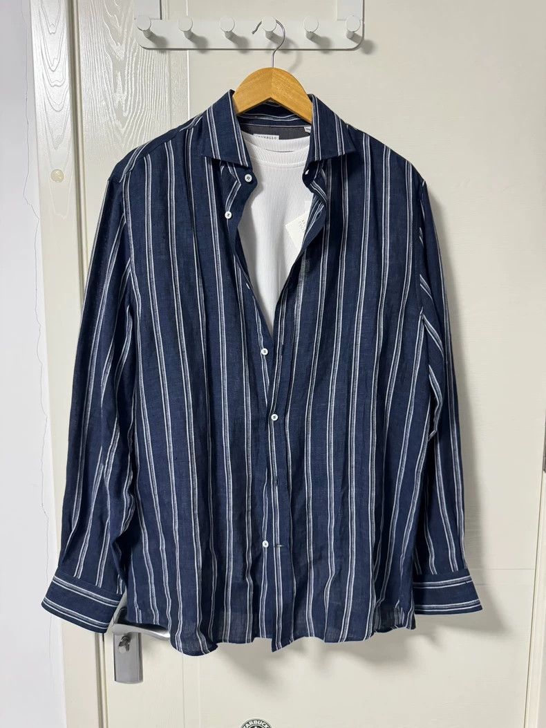 Brunello Cucinelli Striped Linen Shirt - dmc