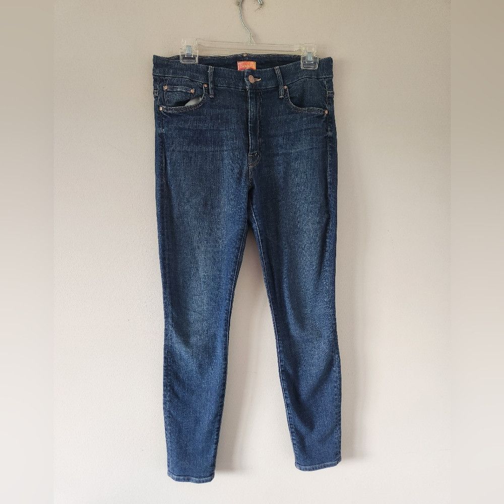 デニム・ジーパン MOTHER Cotton blend jeans with embroidered monogram Mother Cotton Blend Jeans Embroidered Monogram | eBay