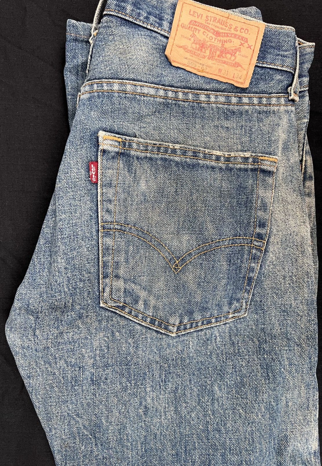 Levi's Vintage Clothing Levi’s 505 Vintage Jeans Made in USA W31 L34 Size US 31 - 8 Thumbnail