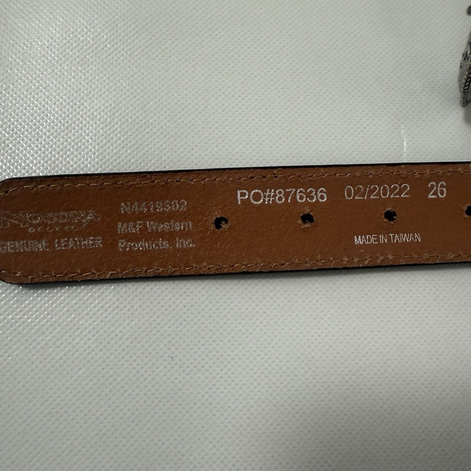 Nocona Nocona Western Belt Leather Rhinestone Horse Hair Studded Size ONE SIZE - 2 Thumbnail