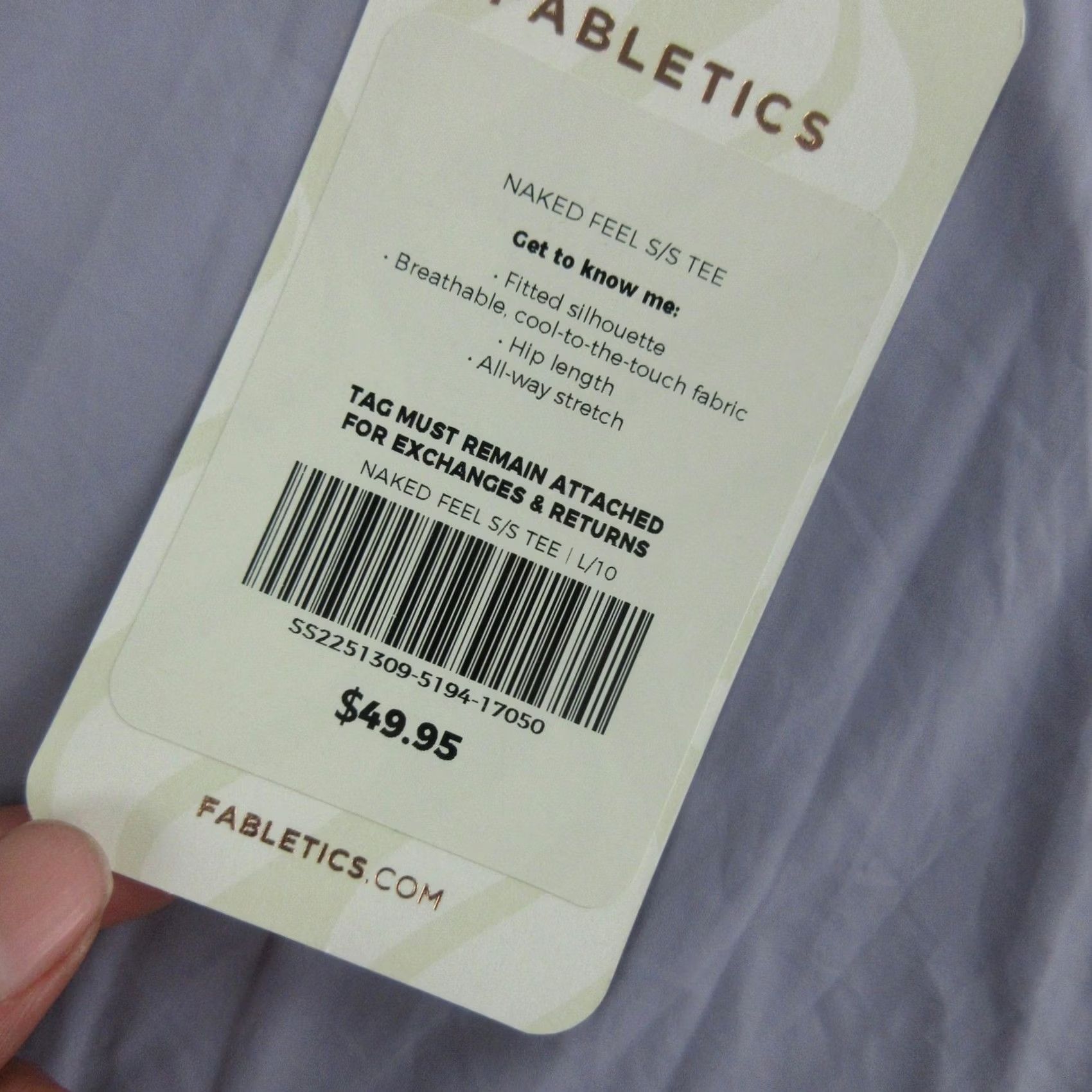 Fabletics Fabletics Womens Large Purple Naked Feel Tee - Athletic Sport Shirt Size L / US 10 / IT 46 - 3 Thumbnail