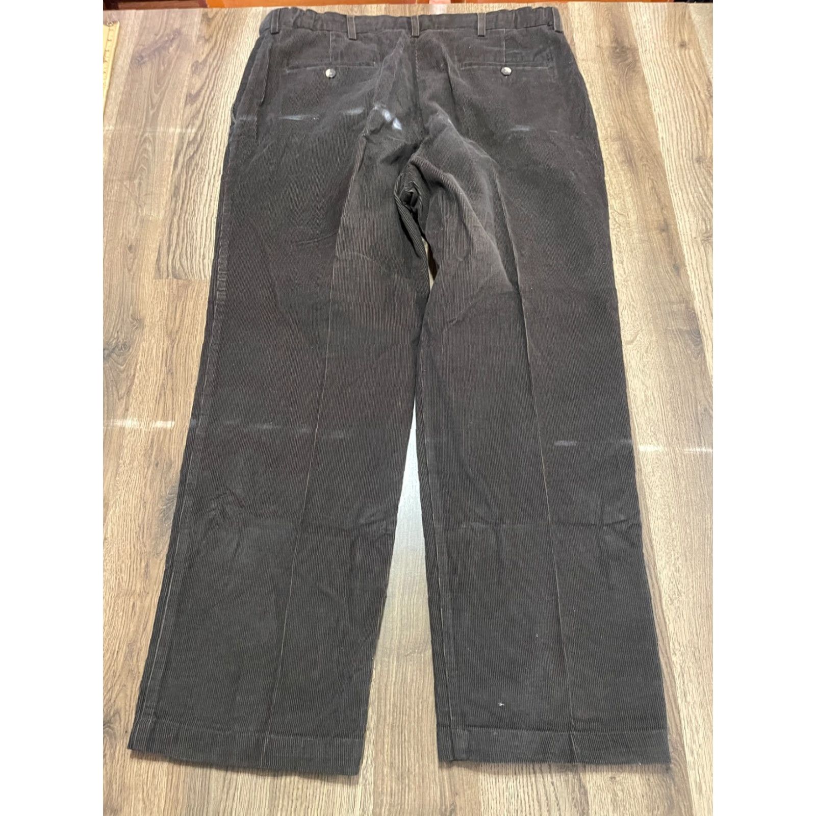 Haggar Haggar Pants, Men’s Size 38x30, Green, Corduroy, Straight Leg, Pockets, Casual, Regular, 30 Inseam, Flat Front - Mens Size US 38 / EU 54 - 2 Thumbnail