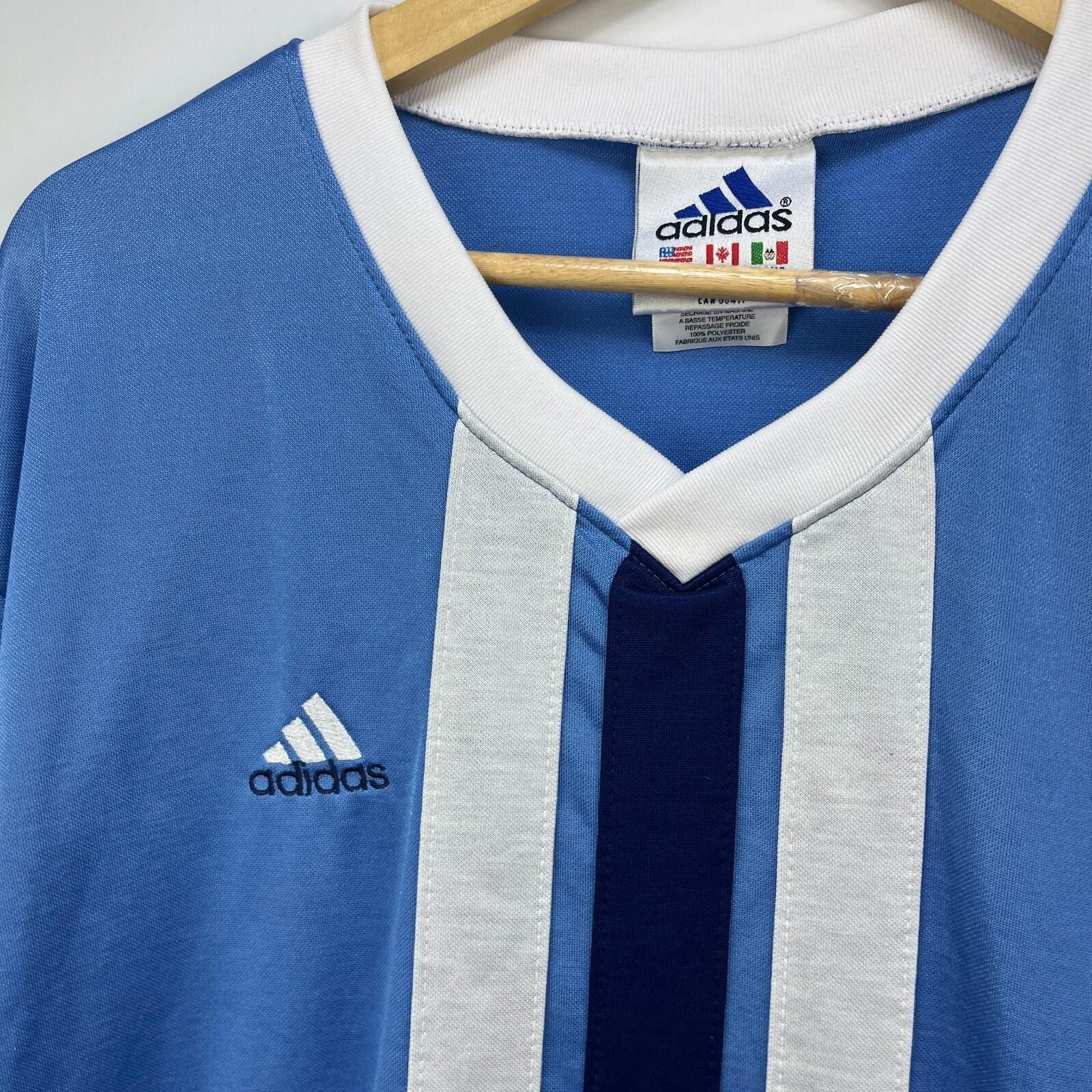 Adidas Vintage 90s Adidas Soccer Jersey Long Sleeve Shirt XL Size US XL / EU 56 / 4 - 3 Thumbnail
