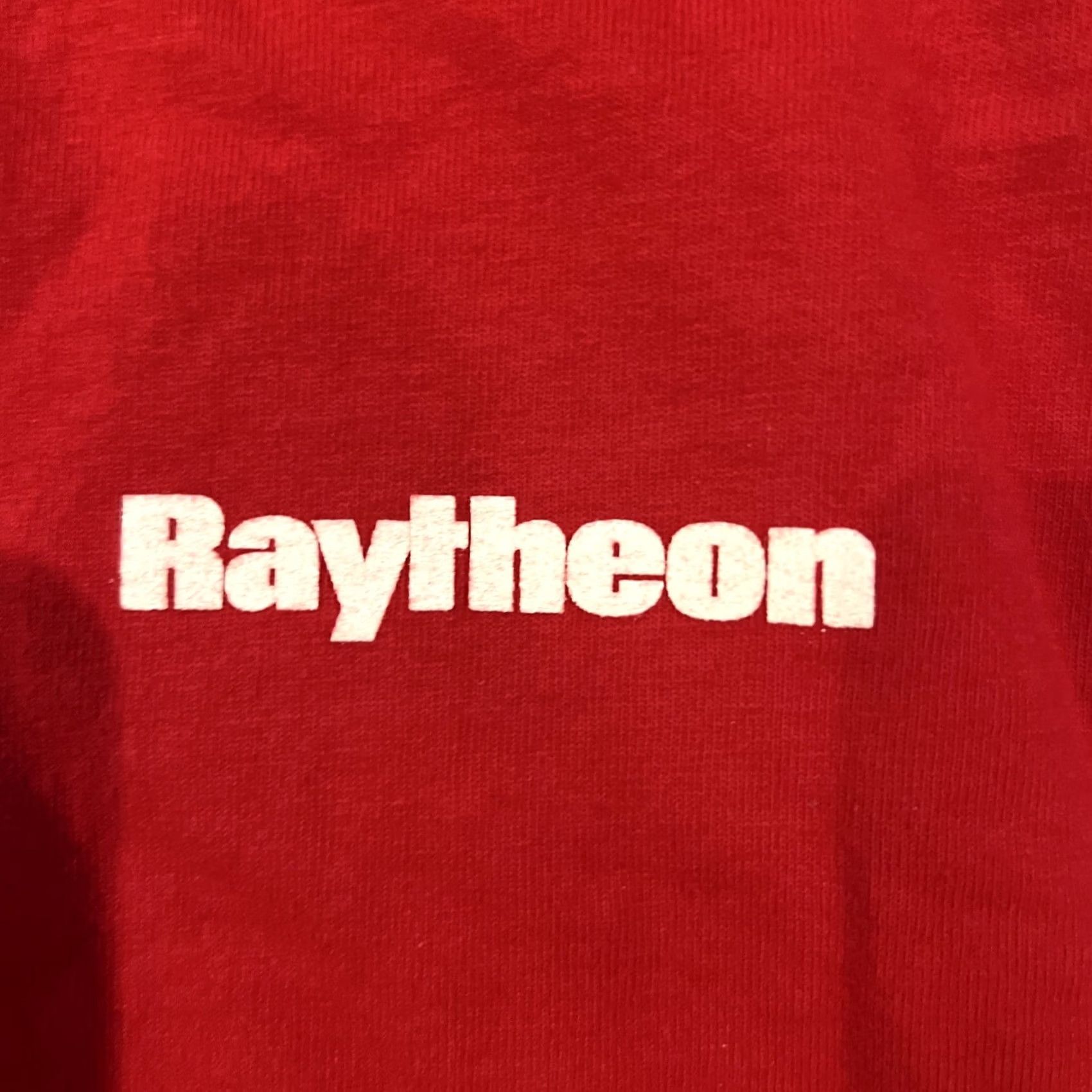 Hanes VINTAGE Raytheon Red Fridays - Ask Me Why I Wear Red Logo Shirt Large Red Men Short Sleeve Crew Neck Knit Cotton Graphic Print Enginee rs Size US L / EU 52-54 / 3 - 3 Thumbnail