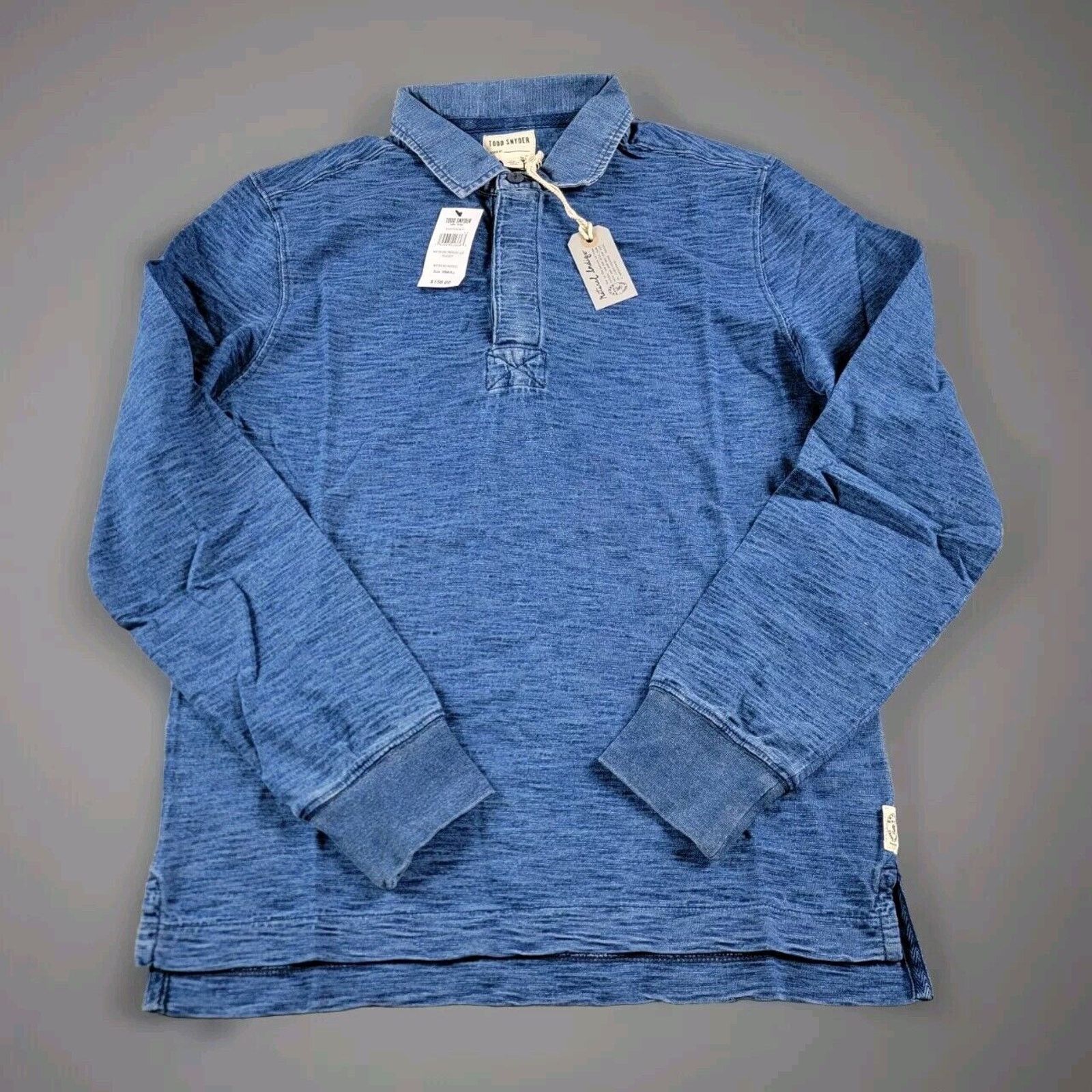 Todd Snyder Todd Snyder Medium Indigo Rugby Polo Shirt Long Sleeve NWT Size US XS / EU 42 / 0 - 1 Thumbnail