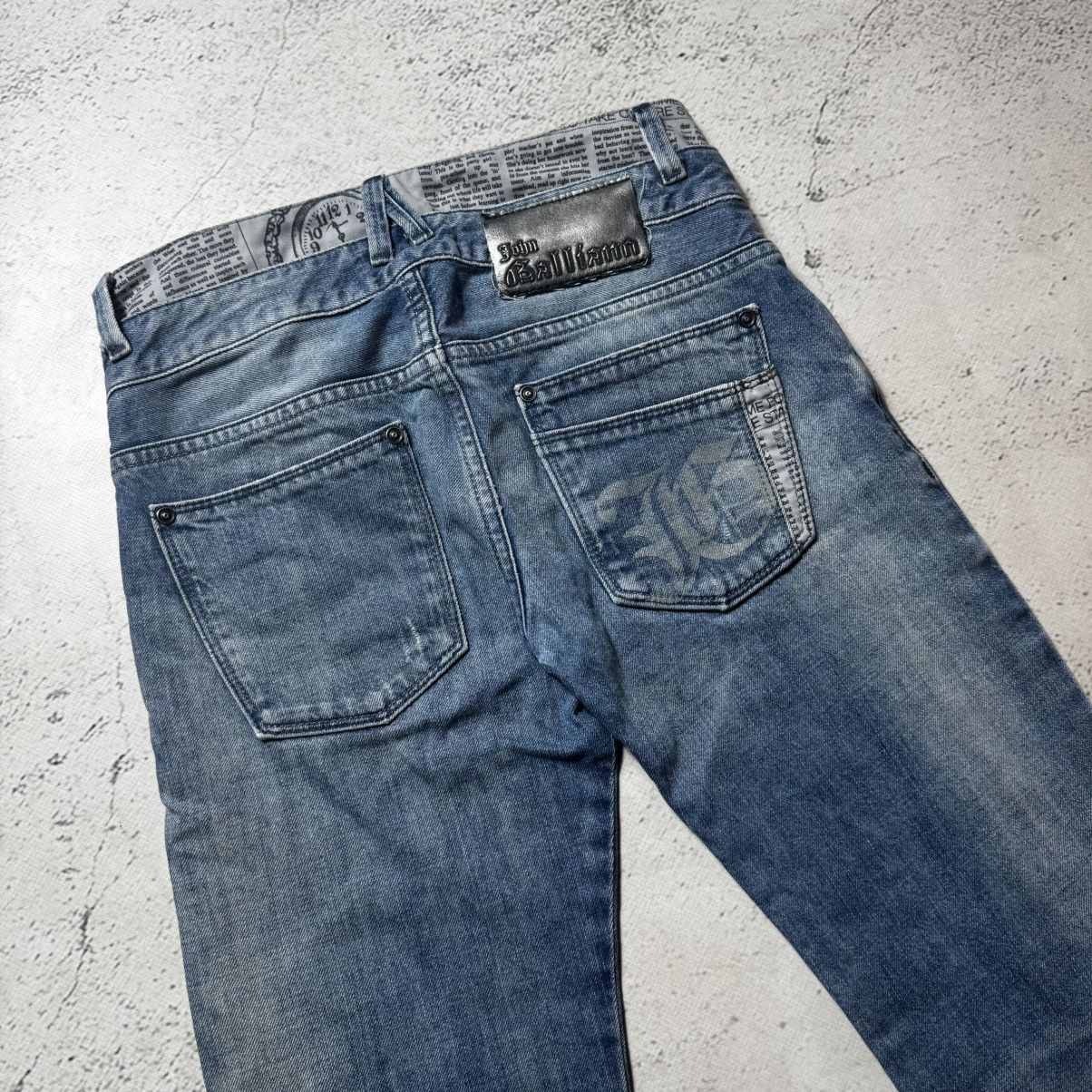John Galliano vintage y2k destroyed John galliano jeans double waist Size 28" / US 6 / IT 42 - 8 Thumbnail