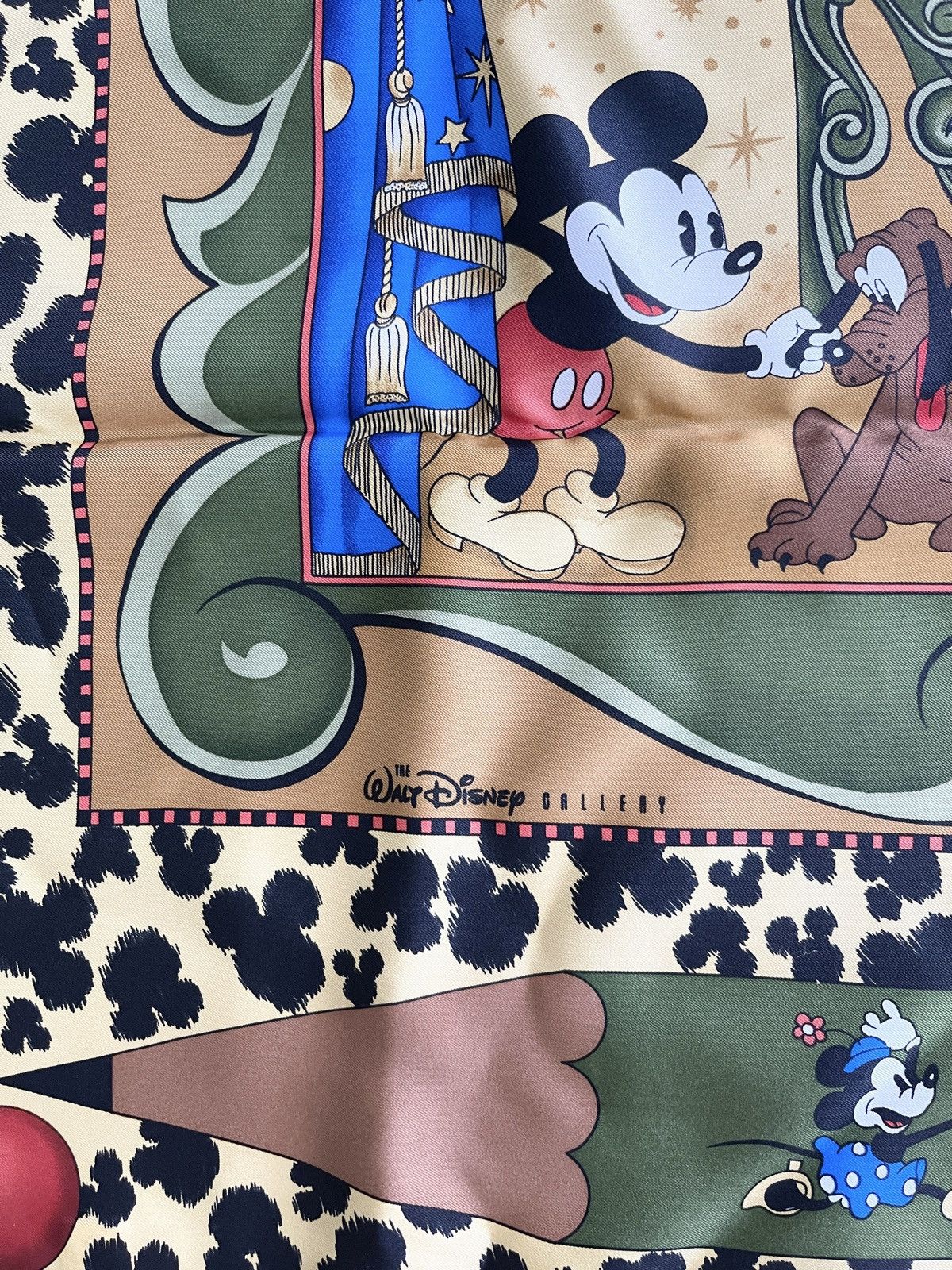 Disney “Walt Disney Gallery” by Theodora Lukanow Mickey Silk Scarf Size ONE SIZE - 3 Thumbnail