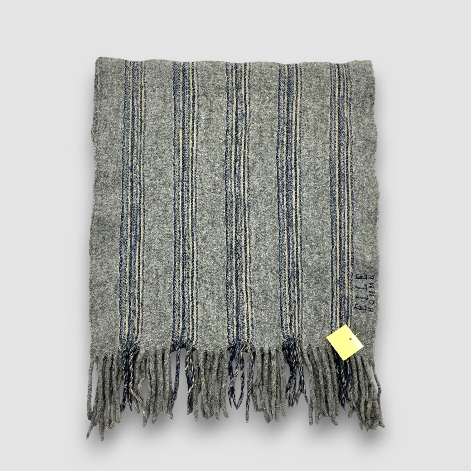 Japanese Brand Vintage 90s Elle Homme Scarf Muffler Wool Winter Scarves Size ONE SIZE - 3 Thumbnail