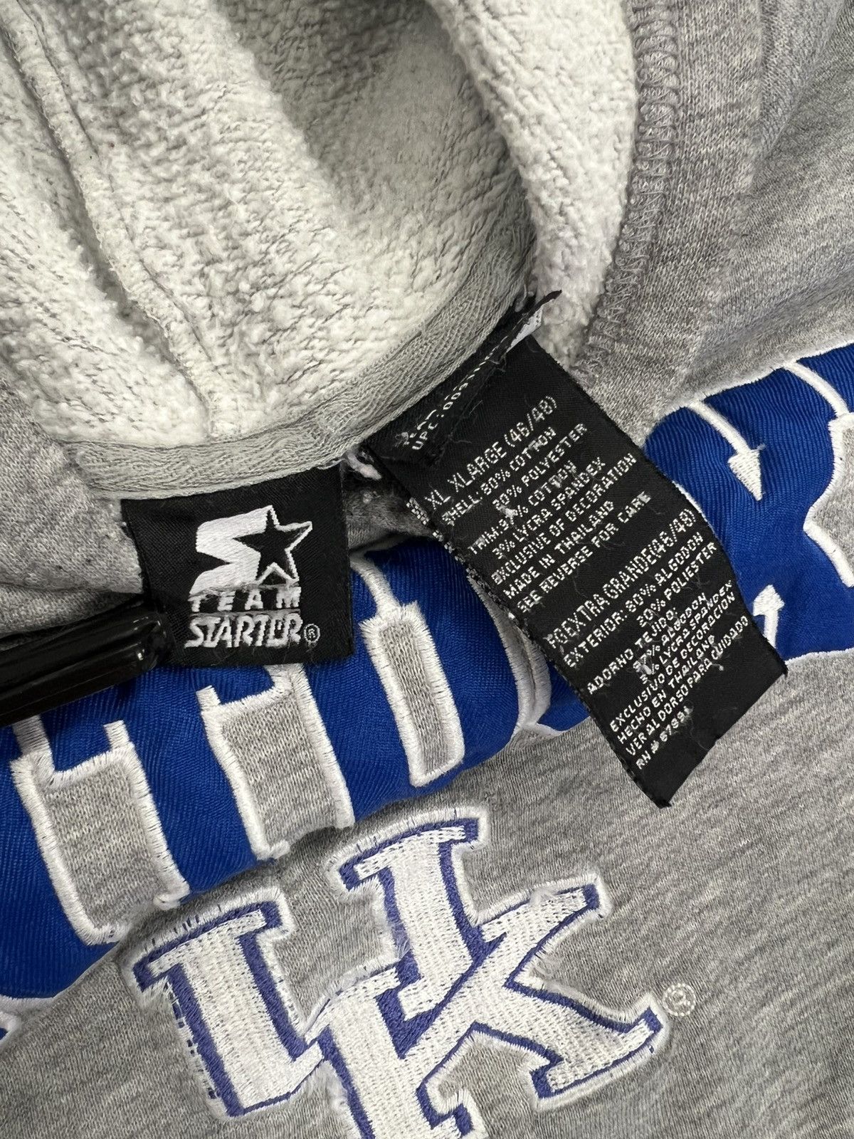 Starter × Vintage VTG Starter Kentucky Wildcats Grey Faded Hoodie Tag XL Size US XL / EU 56 / 4 - 8 Thumbnail