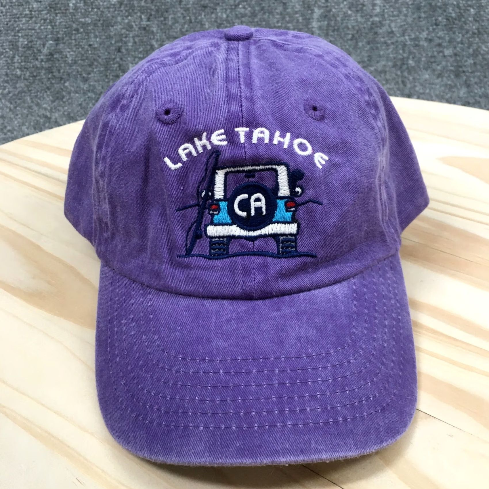 Logo 7 Fahrenheit Lake Tahoe Baseball Hat Womens Purple OS Adjustable Embroidered Logo Size ONE SIZE - 2 Thumbnail