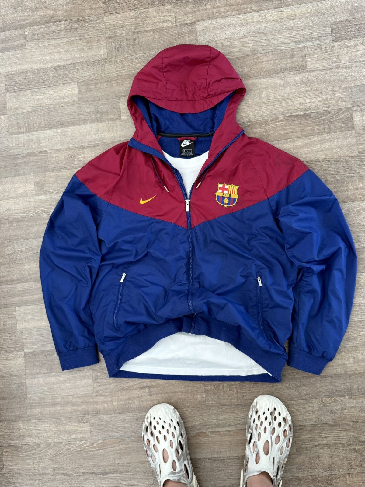 Nike Nike Y2K Barcelona Nylon Drill Soccer Blokecore Hype Jacket Size US XL / EU 56 / 4 - 2 Thumbnail