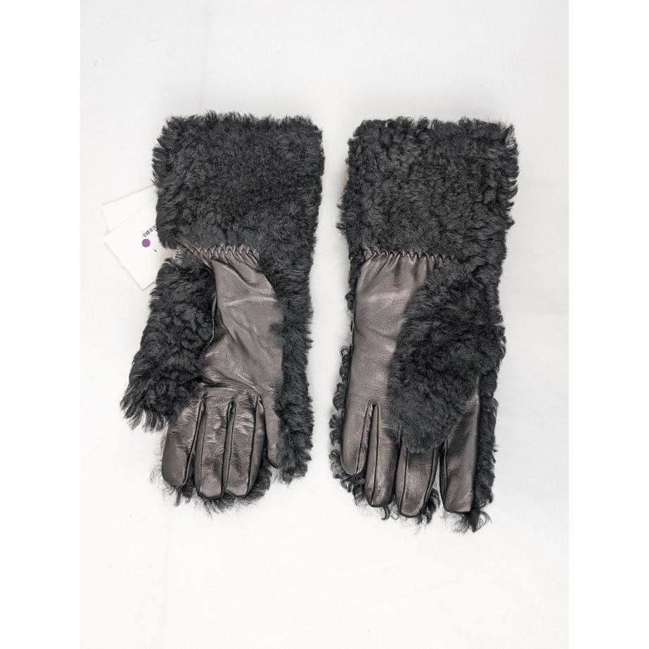 Bottega Veneta o1rshd1 Size: 9 / Gloves Teddy Shearling in Black Size ONE SIZE - 6 Thumbnail