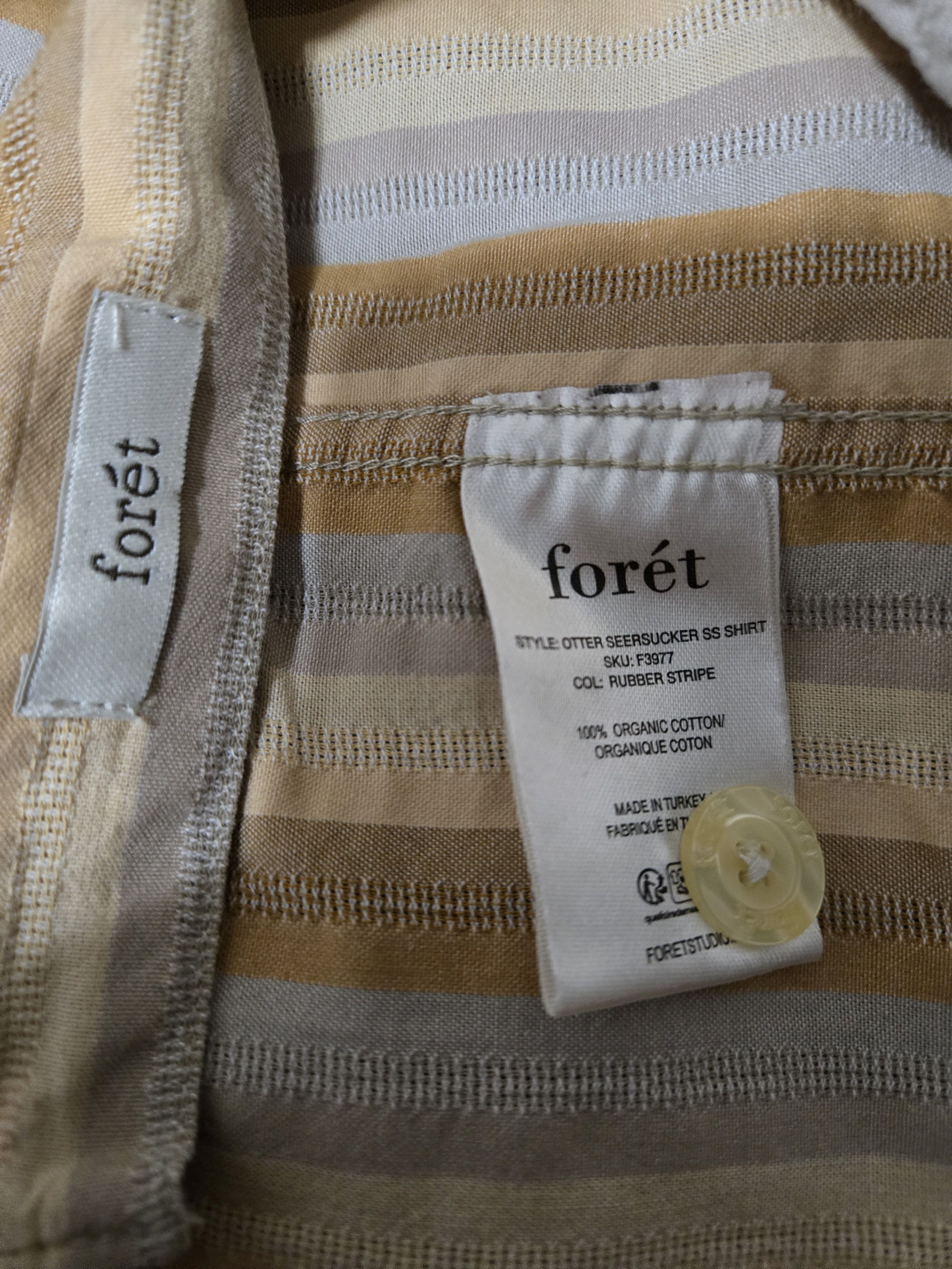 foret Foret S SS24 Otter Seersucker Short Sleeve Button Up Shirt Size US S / EU 44-46 / 1 - 5 Thumbnail