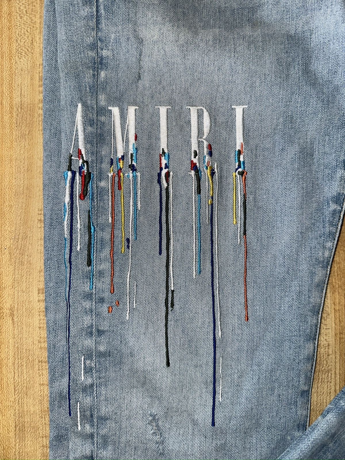 Amiri Amiri Paint Drip Logo Jean Size US 32 / EU 48 - 2 Thumbnail