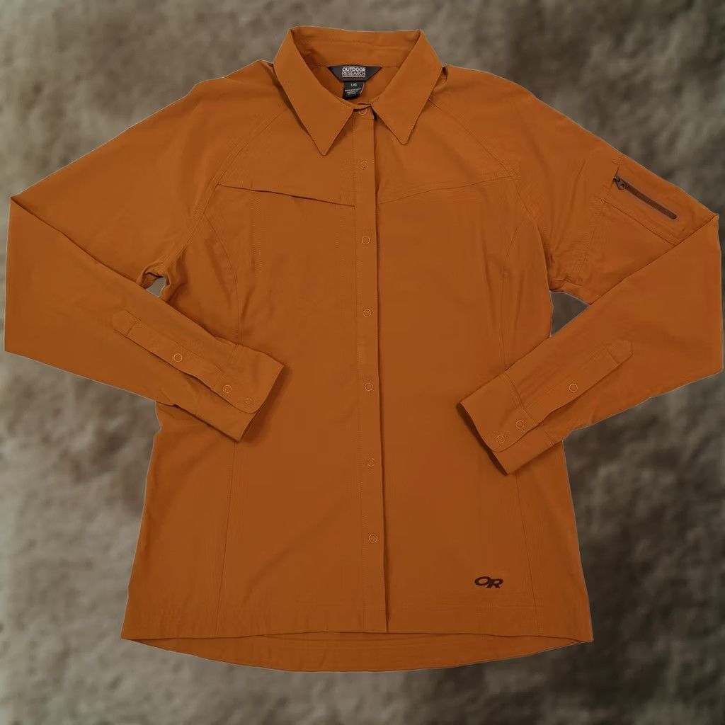 Outdoor Research Outdoor Research Ferrosi Shirt Jacket Womens Large Orange Snap Front Pockets Shirt Jacket Womens Large Orange Pockets Size L / US 10 / IT 46 - 1 Thumbnail