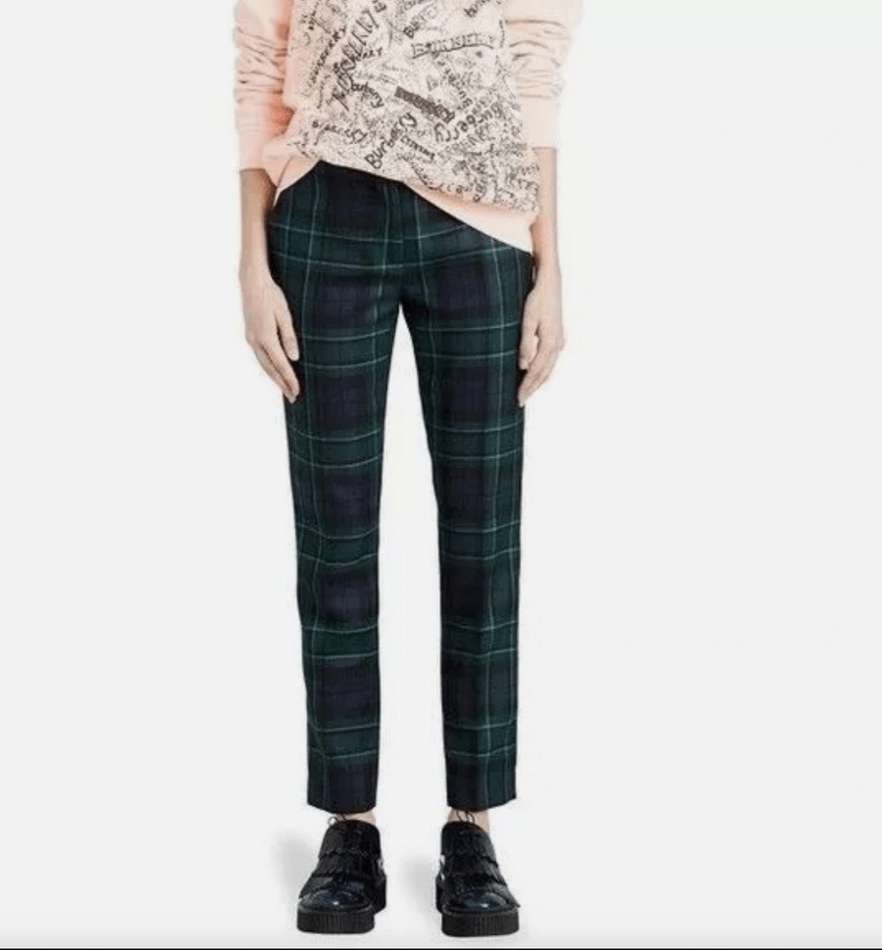 Burberry Burberry London 100% Wool Hanover Pants – Women’s Size US:6 Size 28" / US 6 / IT 42 - 1 Thumbnail