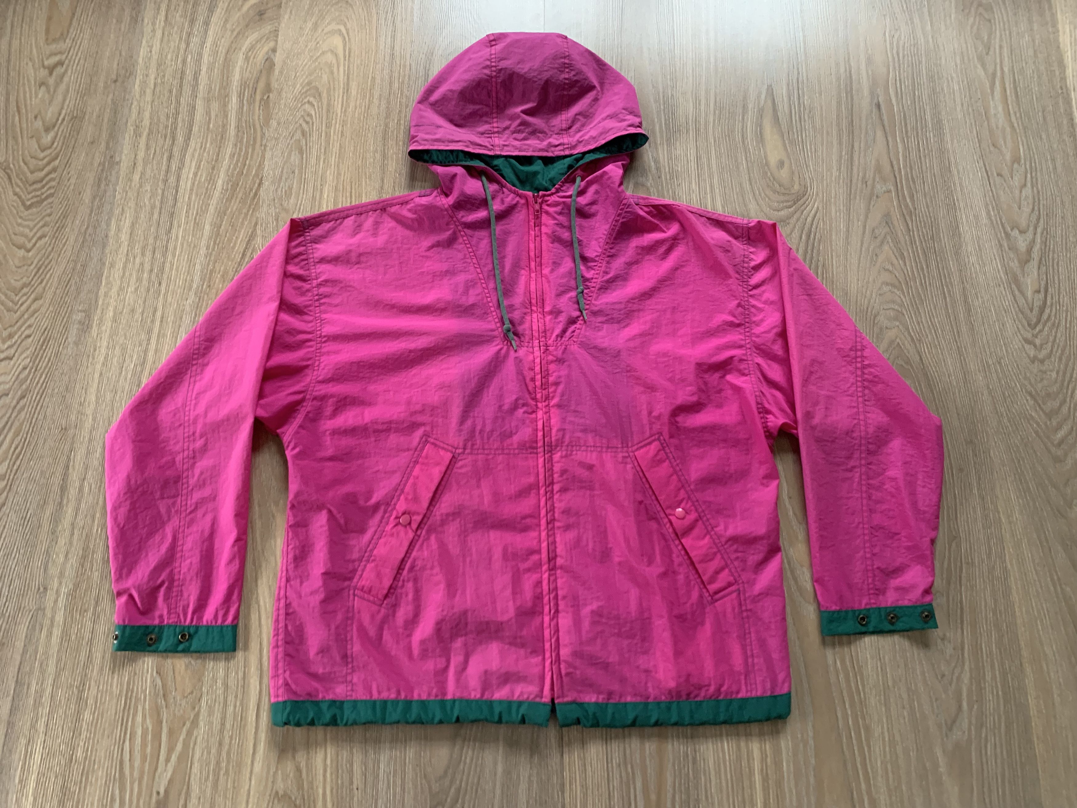 Gap Mens Vintage Gap Pink Nylon Hooded Windbreaker Jacket Size US S / EU 44-46 / 1 - 2 Thumbnail