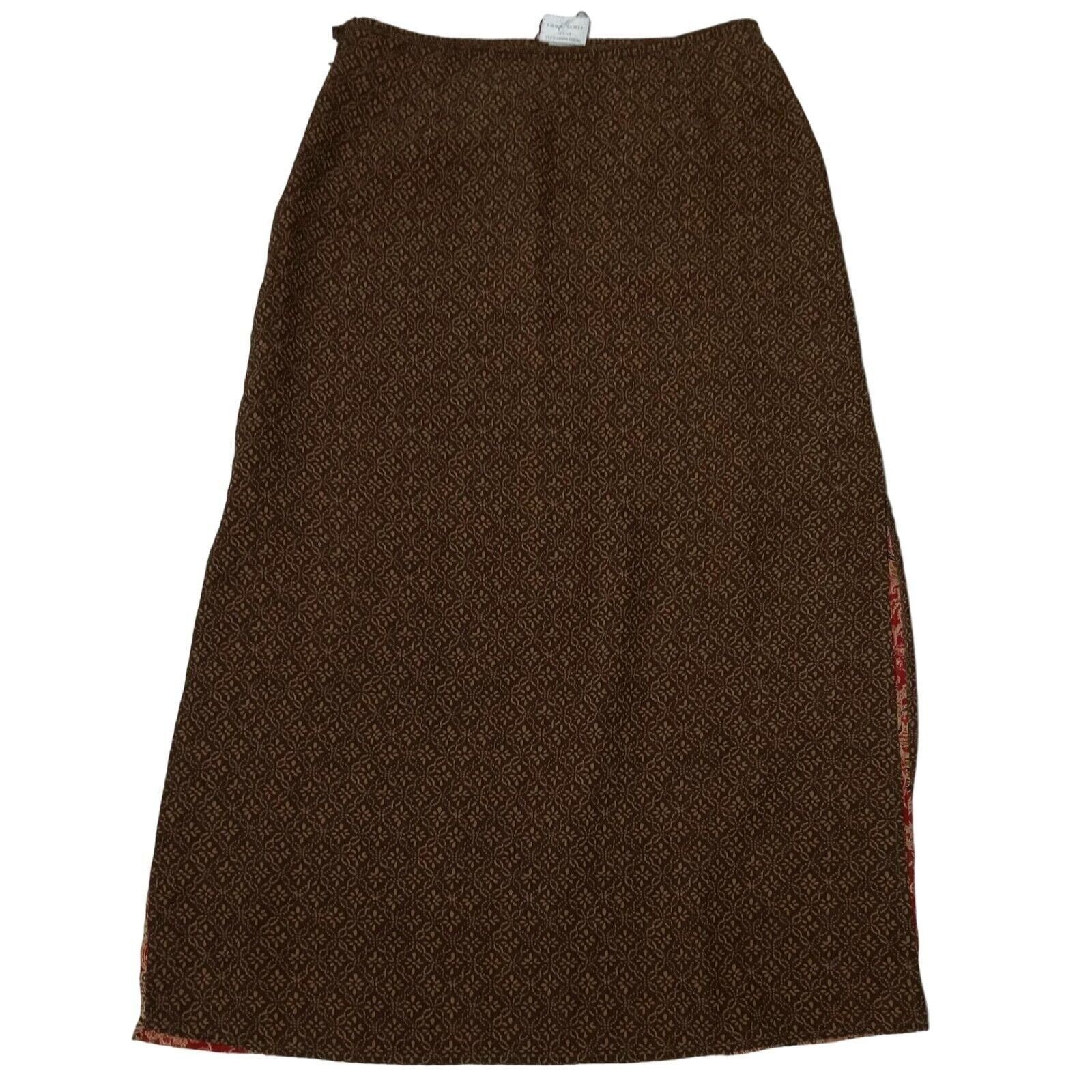 & Other Stories Emma James Skirt 8P Reversible A-Line Paisley Zip Elastic Size 28" / US 6 / IT 42 - 2 Thumbnail