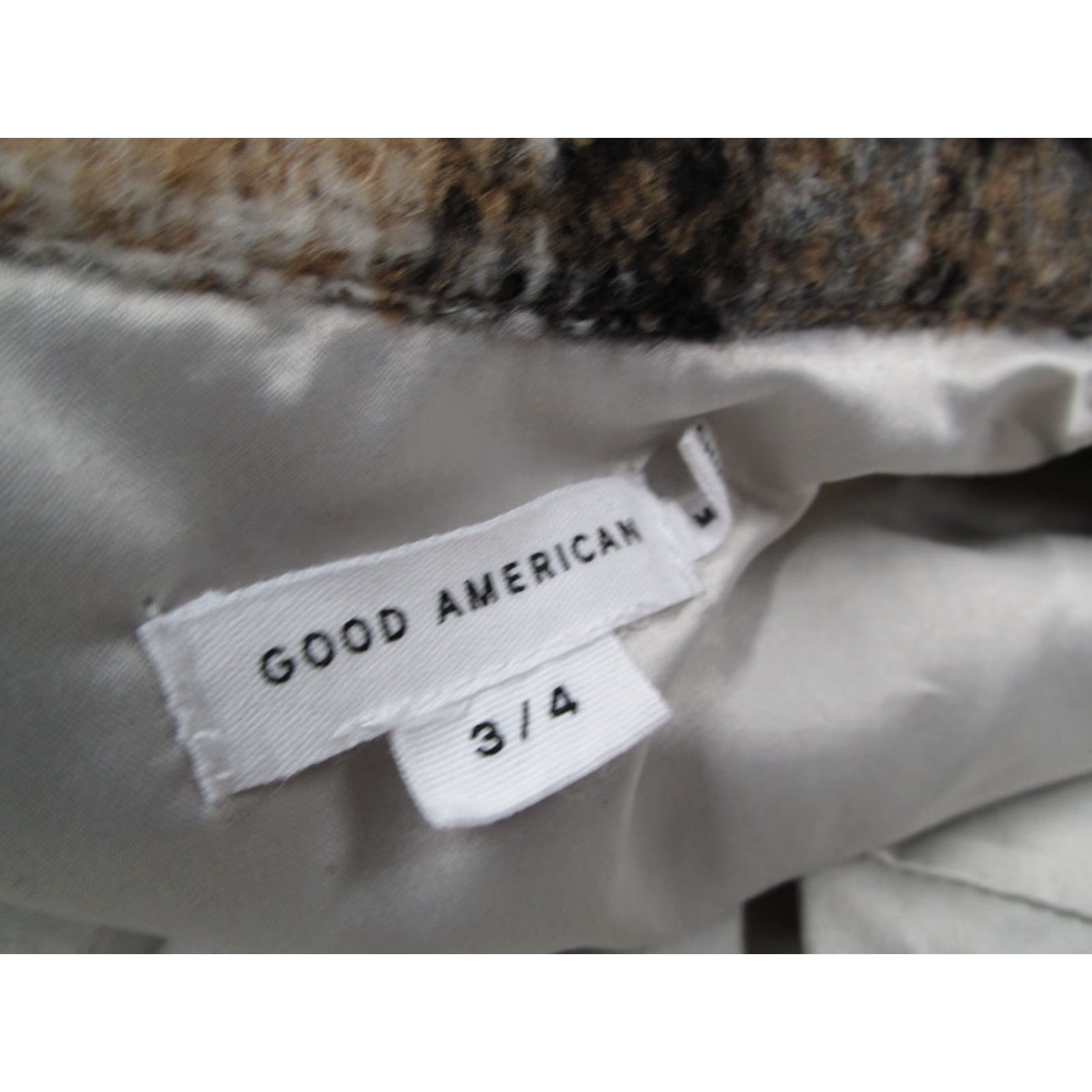 Good American Good American Jacket Women Size 3 Gray Oversized Wool Blend Shacket Plaid Button Up Women Size XS / US 0-2 / IT 36-38 - 2 Thumbnail
