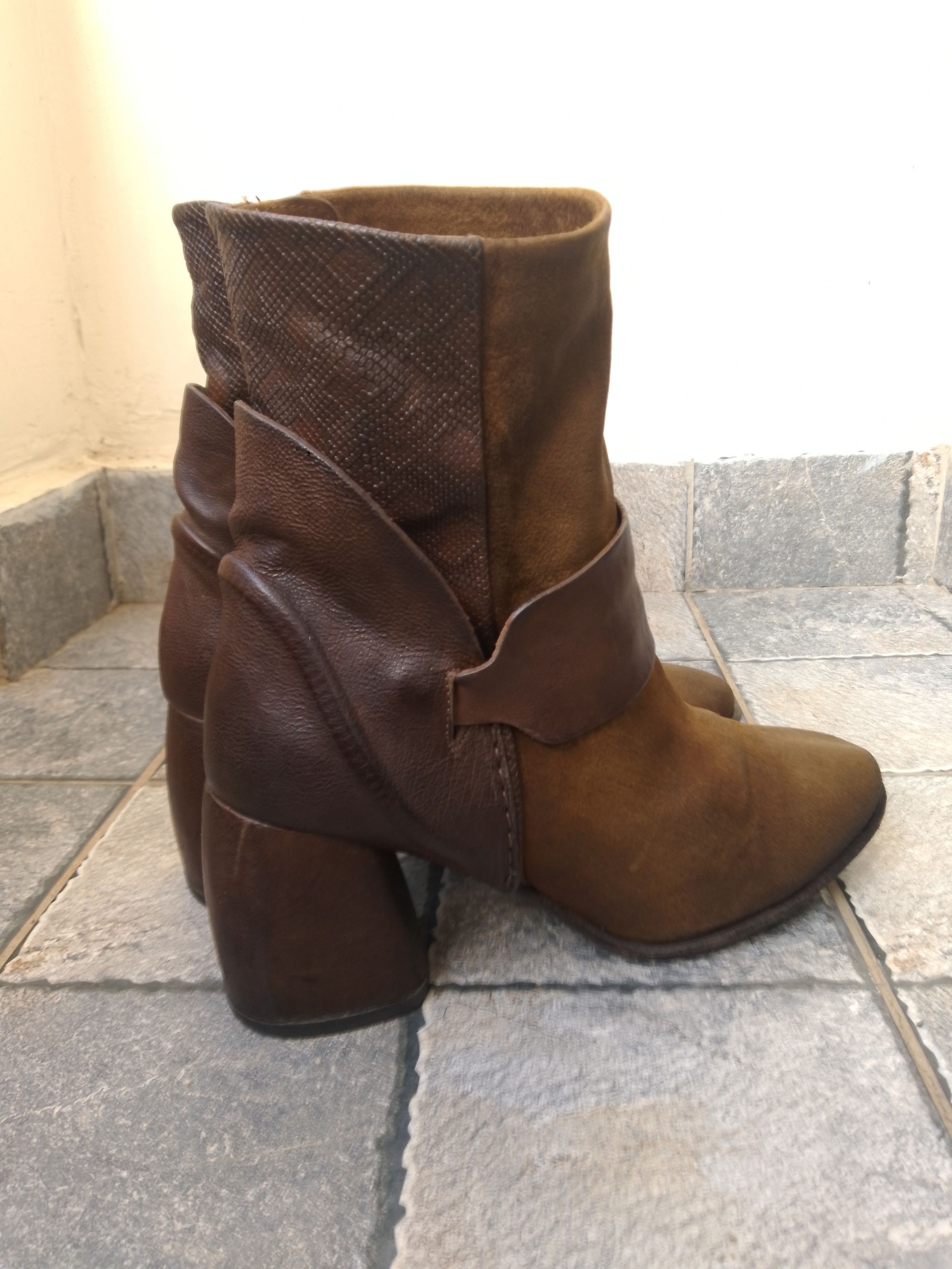 A.S.98 BOTIN 170201 SENAPE VERDE BOOTS Size US 9 / IT 39 - 4 Thumbnail
