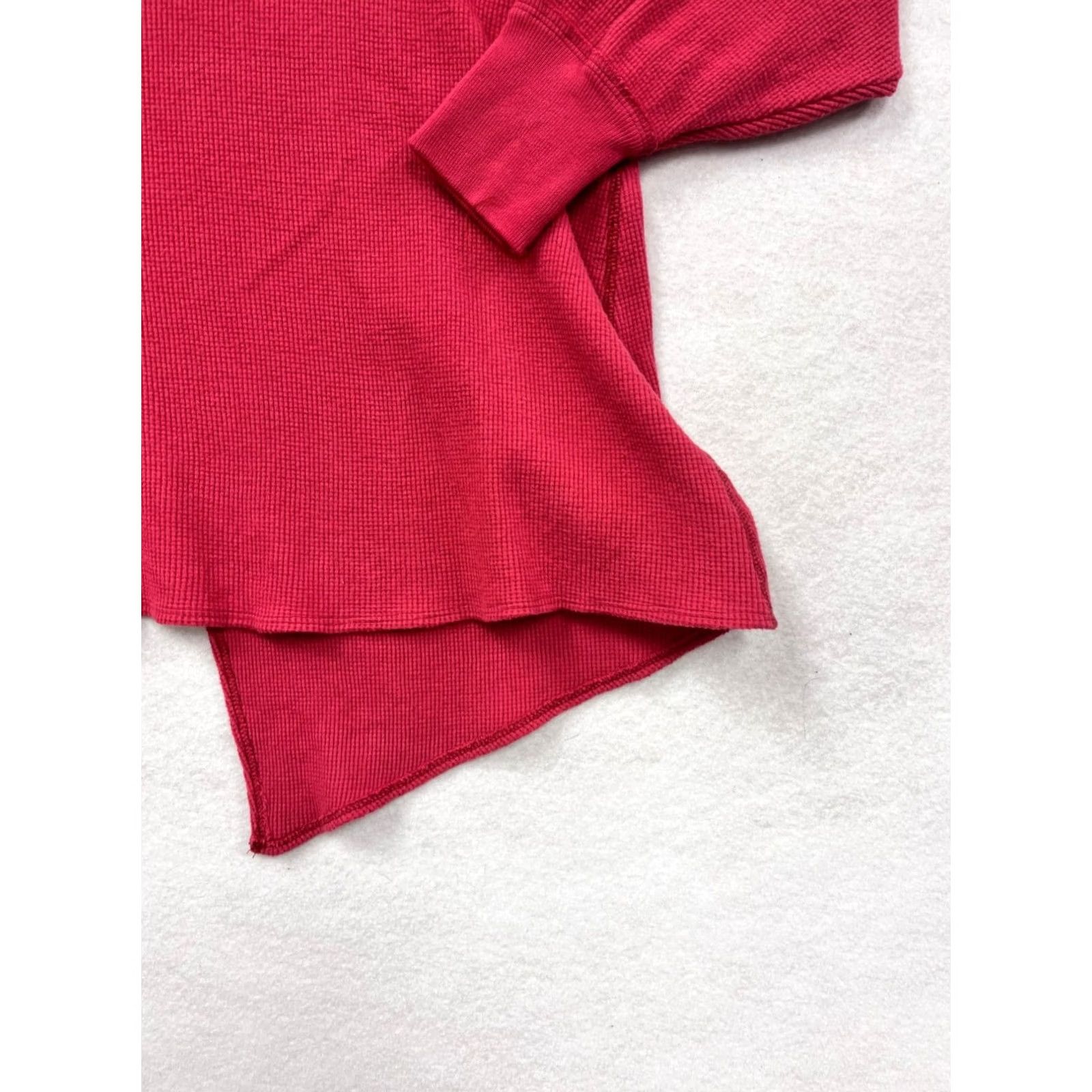 Free People Free People Amelia Thermal Sweater Womens Medium Pink Oversized Boho Rose Size M / US 6-8 / IT 42-44 - 3 Thumbnail