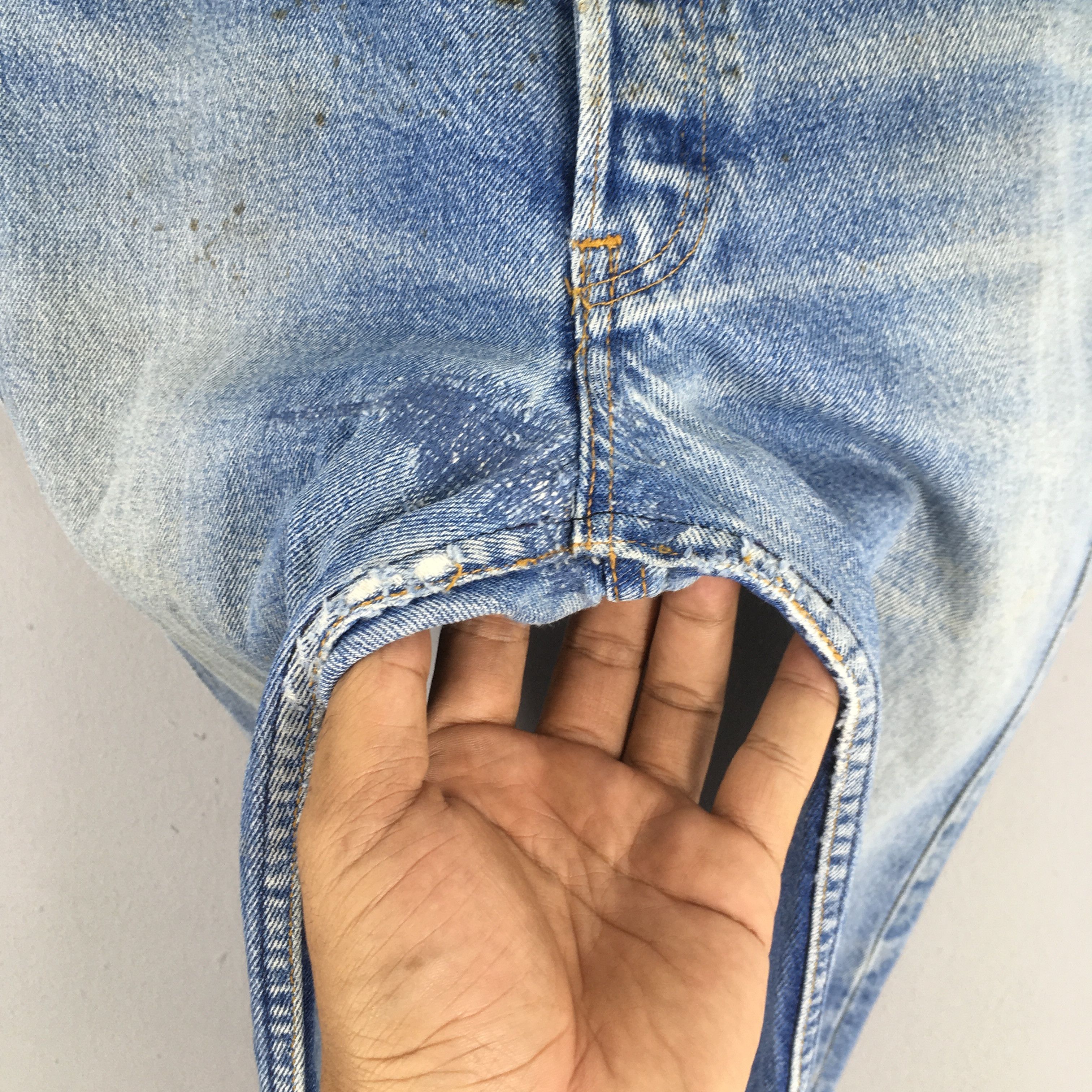 Levi's Size 30x31 Vintage 90s Levi's 501 Faded Blue Jeans S1078 Size US 30 / EU 46 - 5 Thumbnail
