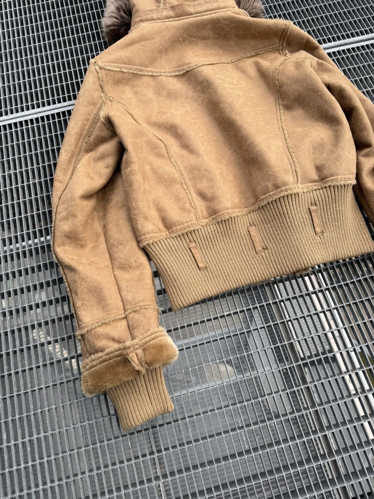 Vintage Suede Leather Multizip Fur Streetwear Insulated Jacket Size M / US 6-8 / IT 42-44 - 14 Thumbnail