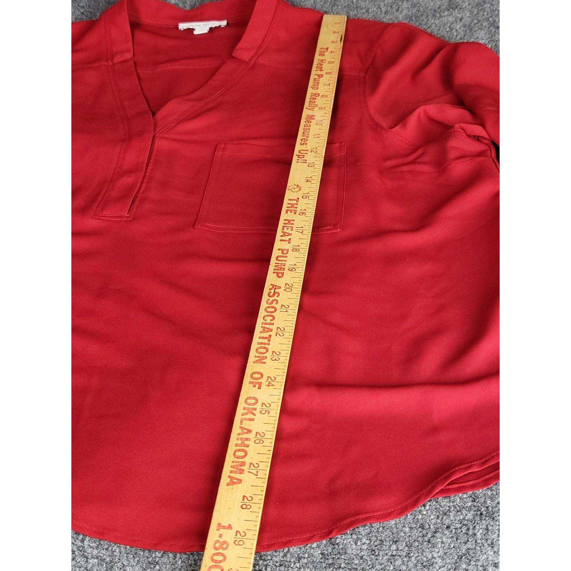 Nine West Nine West Blouse Women Sz 3XL Red Plus Size Festive Active B Size 3XL / US 20-22 - 3 Thumbnail