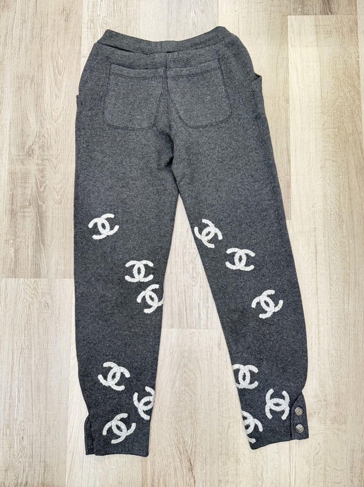 Chanel Chanel Glitter Patch Cashmere Pants Grey Silver Size US 30 / EU 46 - 7 Thumbnail