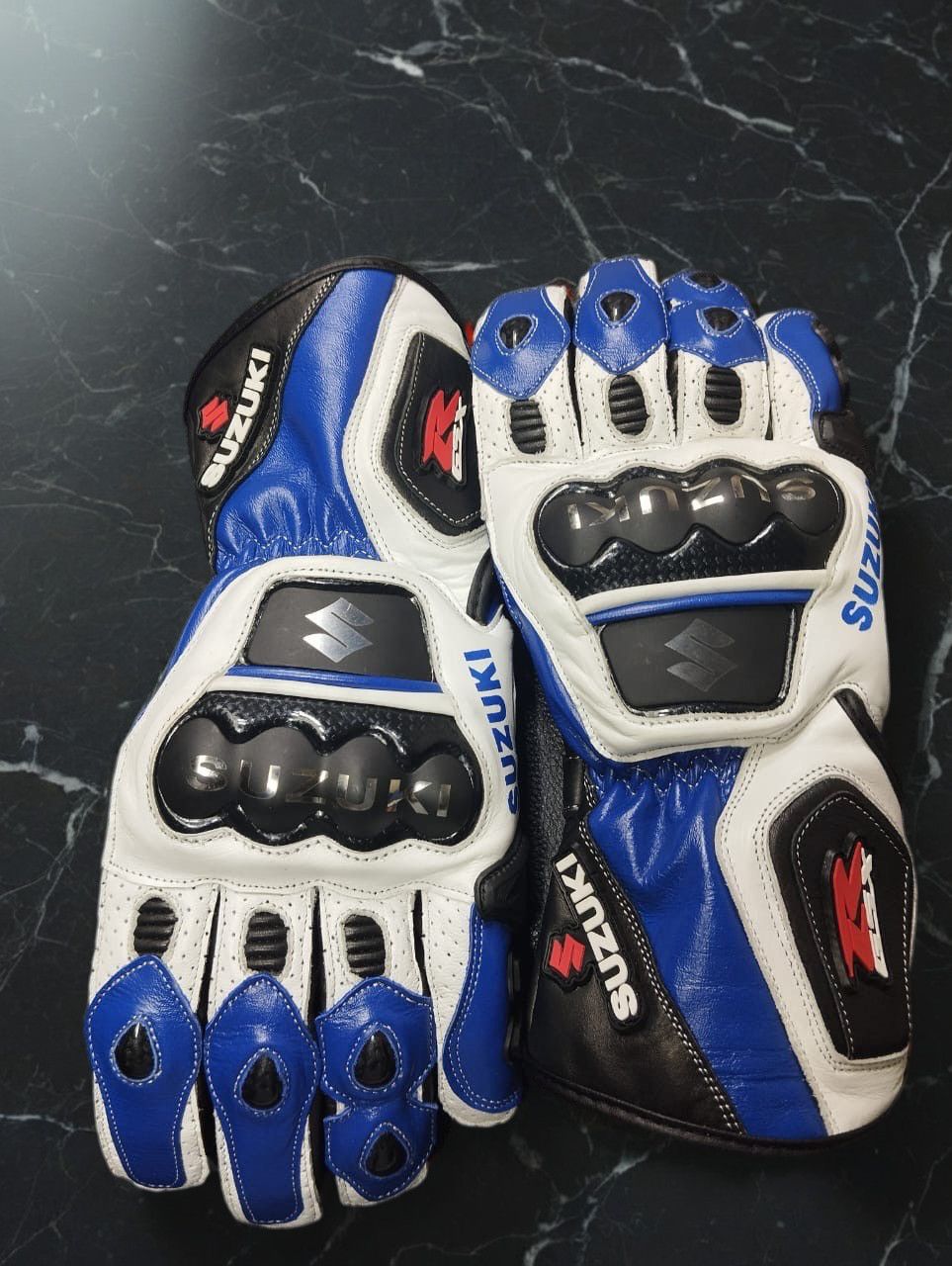 Genuine Leather Suzuki leather motorcycle gloves size-XL Size ONE SIZE - 1 Thumbnail