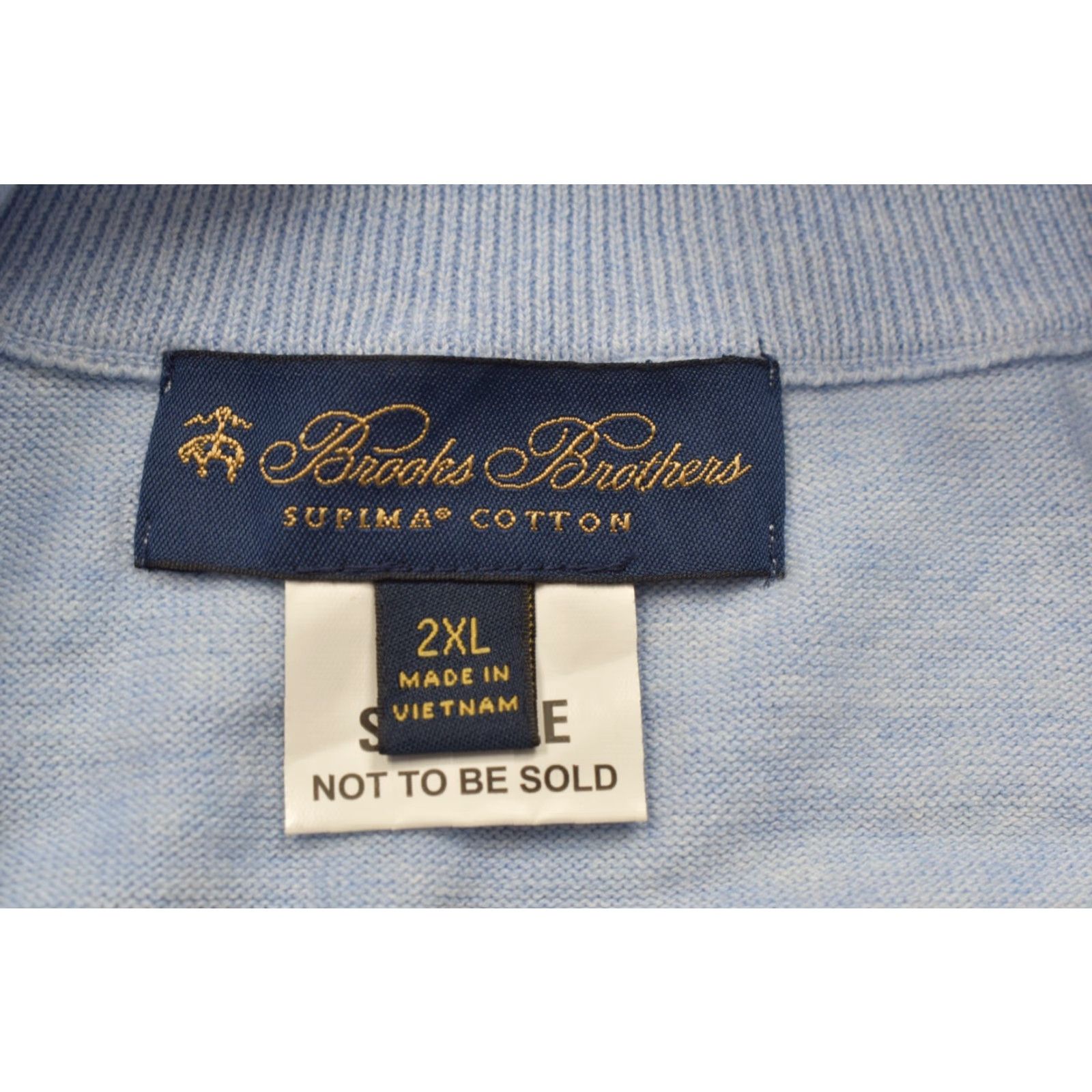 Brooks Brothers Brooks Brothers Men 2XL Supima Cotton Light Blue 1/4 Zip Pullover Sweater Shirt Size US XXL / EU 58 / 5 - 6 Thumbnail