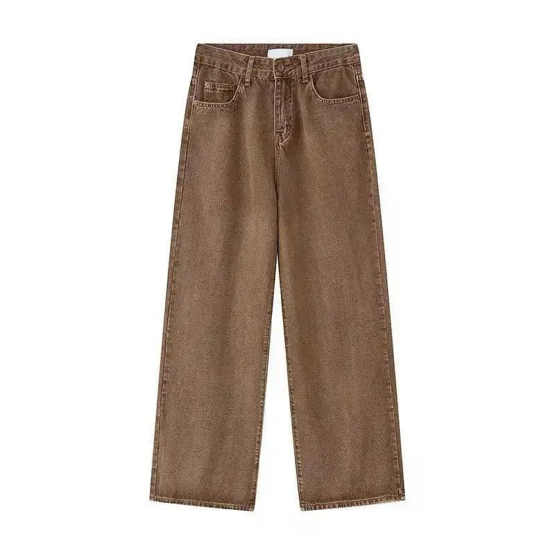 Japanese Brand Vintage Style Coffee Straight Loose Jeans Pants Size US 34 / EU 50 - 4 Thumbnail