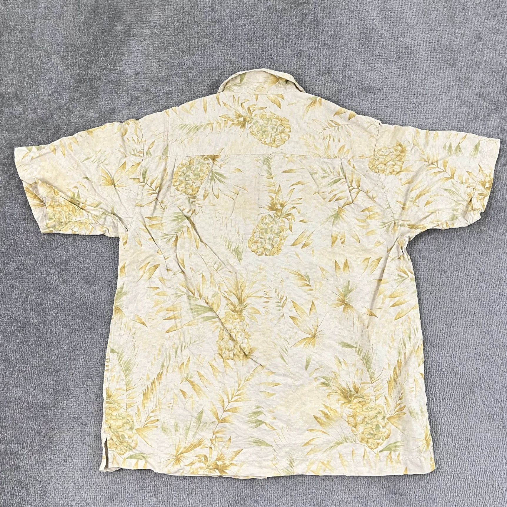 Tommy Bahama Tommy Bahama Shirt Mens Medium Yellow Silk Button Up Pineapple Hawaiian Resort Size US M / EU 48-50 / 2 - 7 Thumbnail