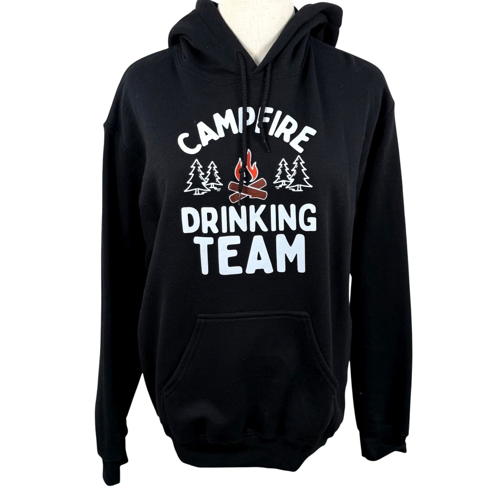Gildan Gildan Hoodie Black Campfire Graphic Heavy Blend Unisex S Sweatshirt Pullover Hooded Kangaroo Pocket Drawstring Size US S / EU 44-46 / 1 - 2 Thumbnail