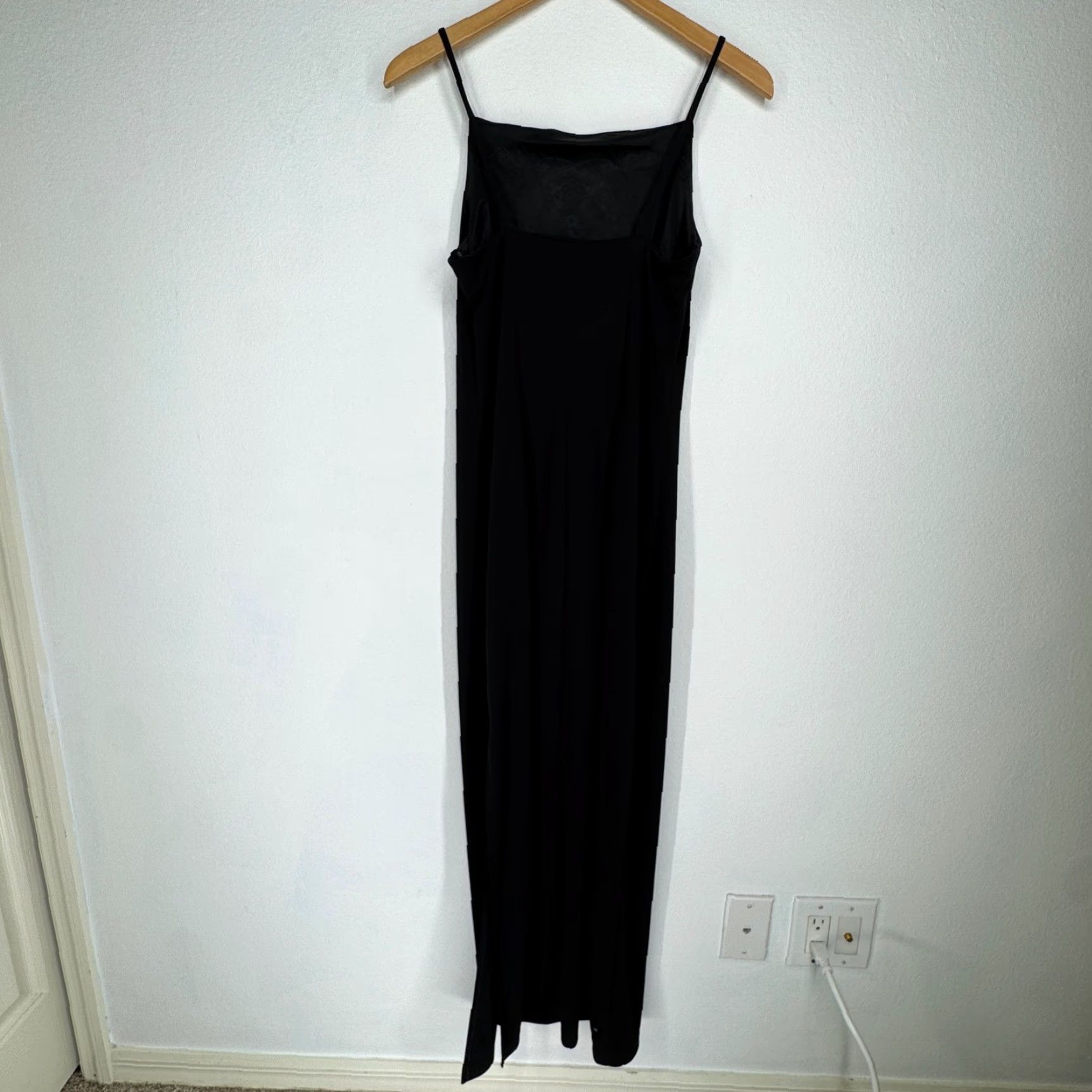 VINTAGE City Triangles Maxi Dress Sleeveless Beaded Embroidered Black S  Small, Party/Cocktail, Formal Womens