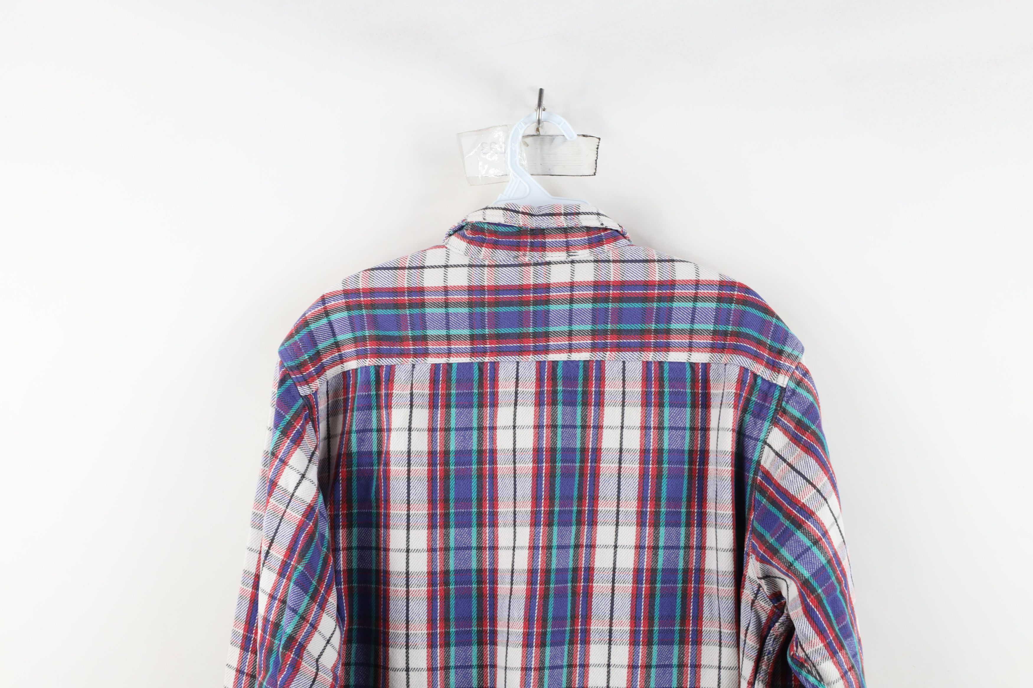 Vintage Vintage 90s Streetwear Heavyweight Flannel Button Shirt Size US L / EU 52-54 / 3 - 14 Thumbnail