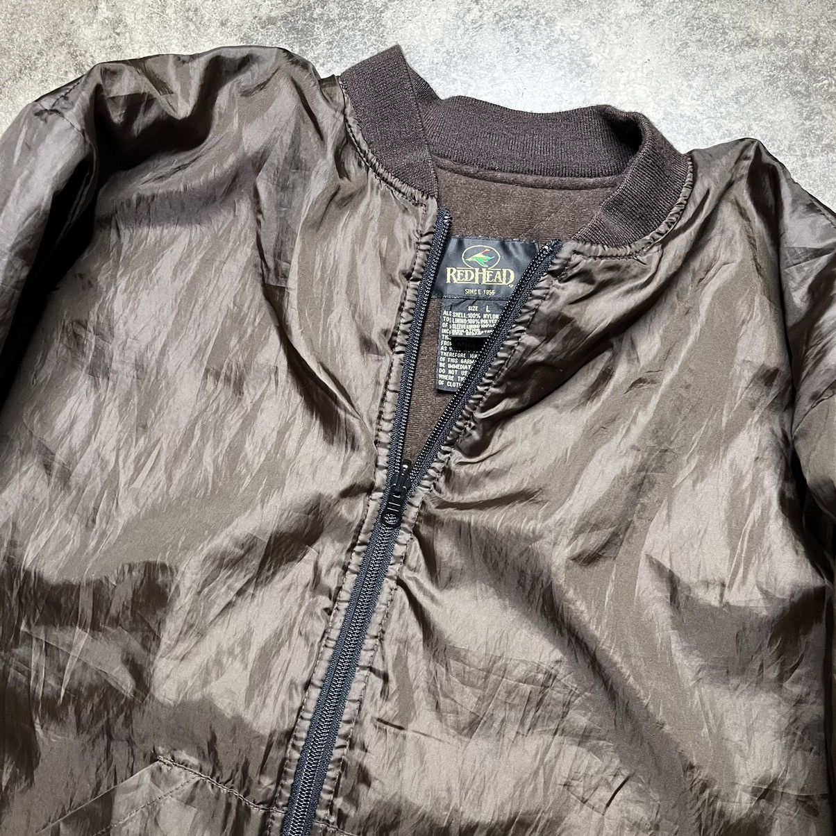 Redhead vintage brown zip up windbreaker jacket Size US L / EU 52-54 / 3 - 5 Thumbnail