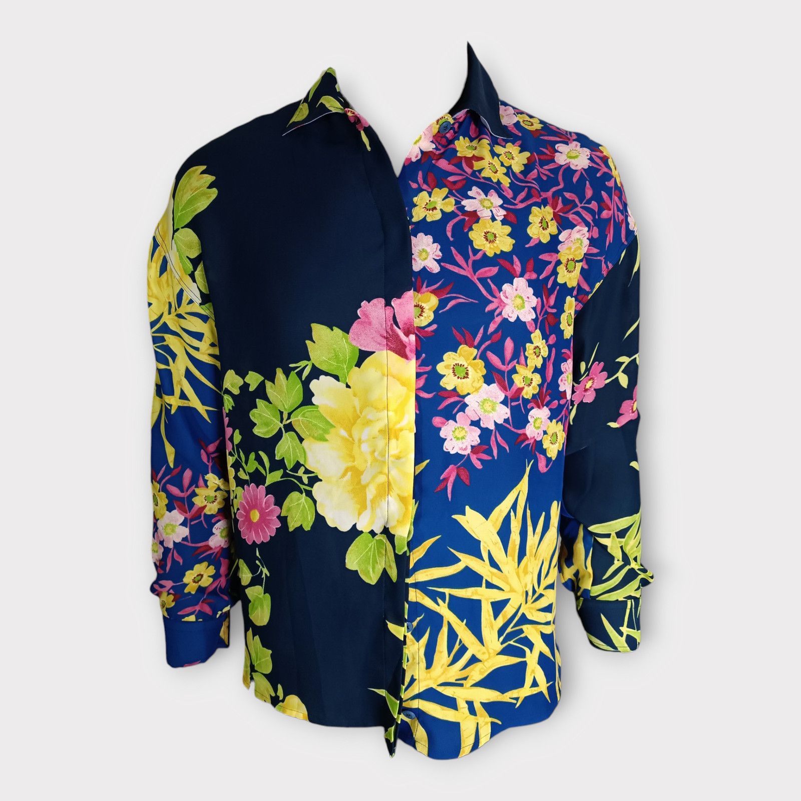 image of Versace Jeans Couture Polyester Floral Shirt, Men's (Size Small)