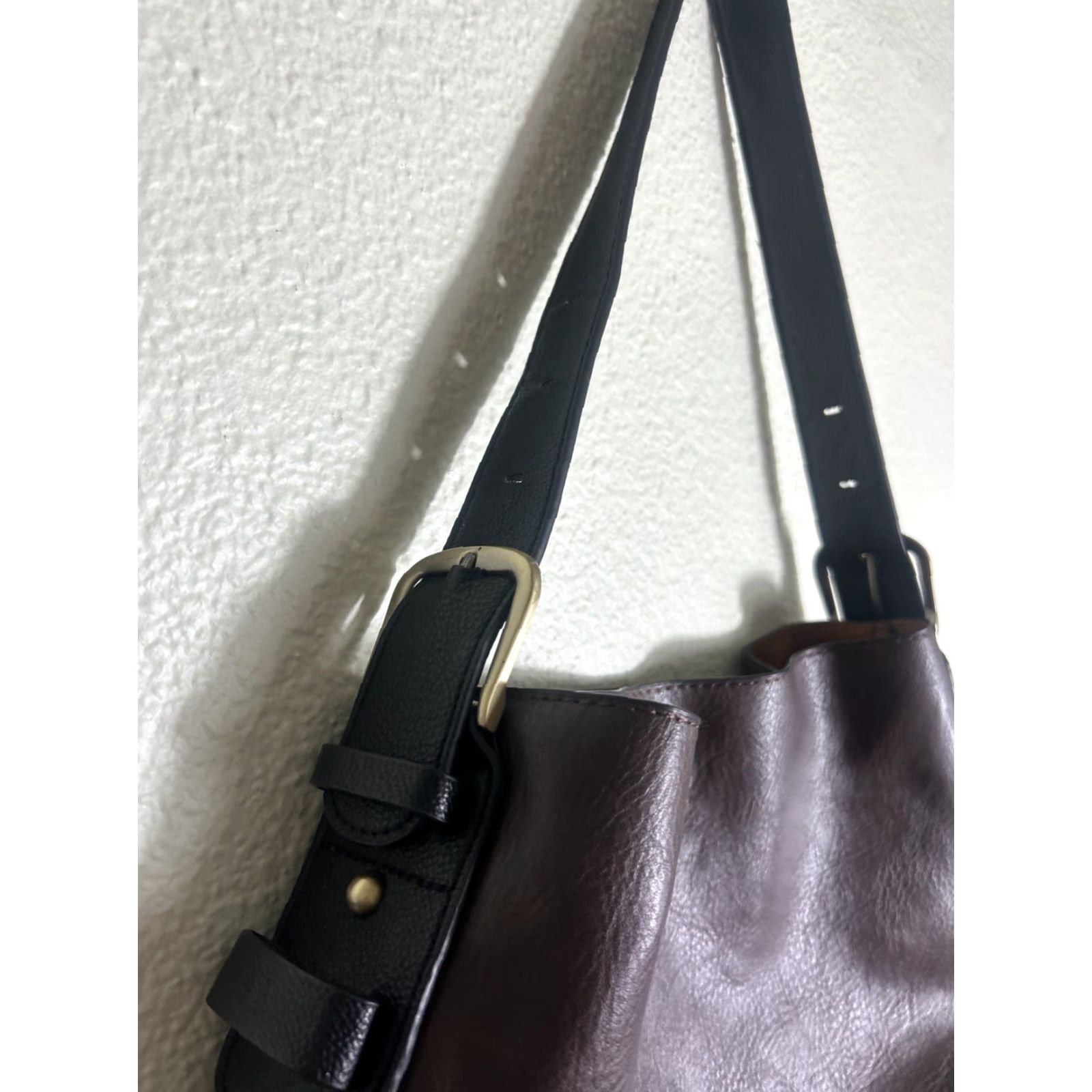 Vintage VINTAGE Unbranded Faux Leather Shoulder Purse Brown 12x11x5 Womens Bag Size ONE SIZE - 3 Thumbnail