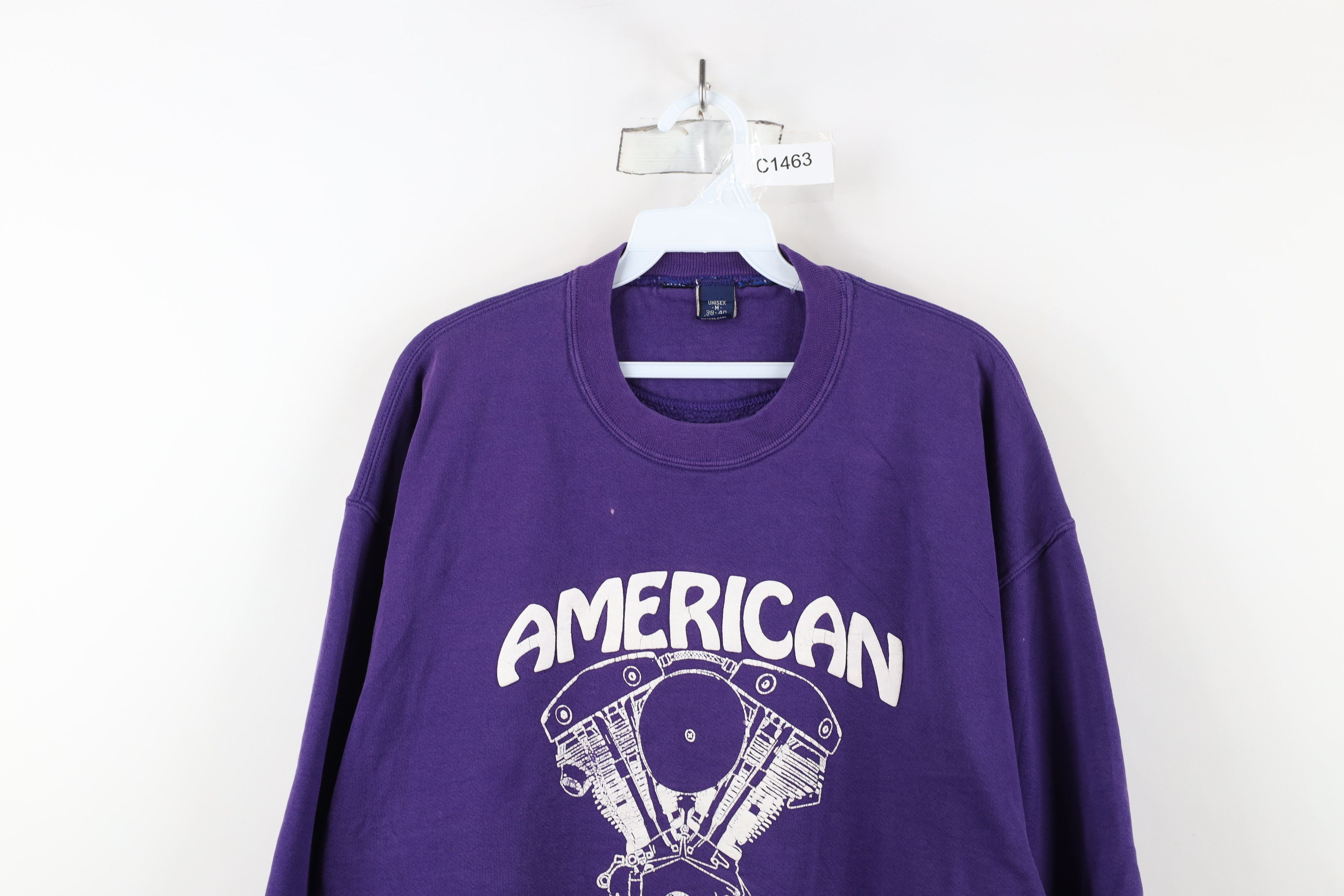 Lands' End × Vintage Vintage 90s Lands End Motorcycle Sweatshirt Purple USA Size US M / EU 48-50 / 2 - 2 Thumbnail
