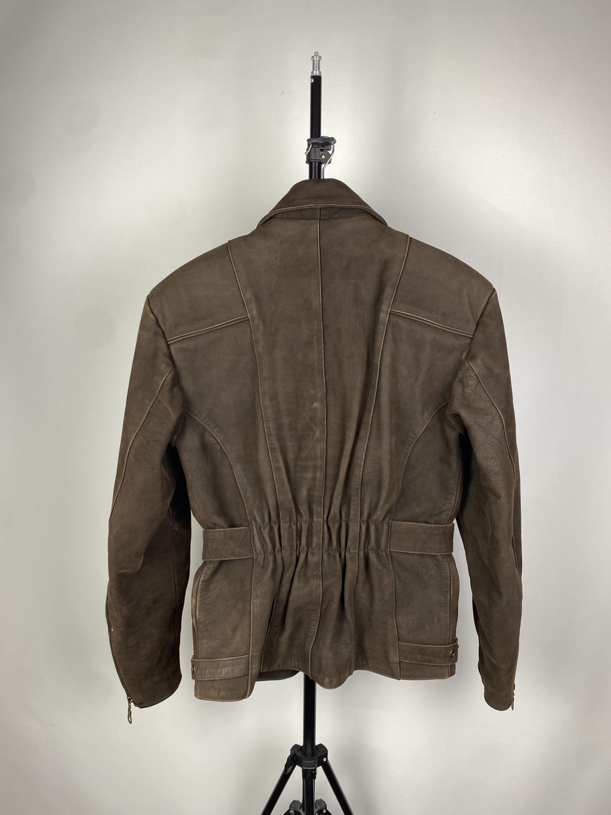 Leather × Vintage Vintage Genuine Leather MOTO Bomber Jacket Rock Punk Size US S / EU 44-46 / 1 - 7 Thumbnail