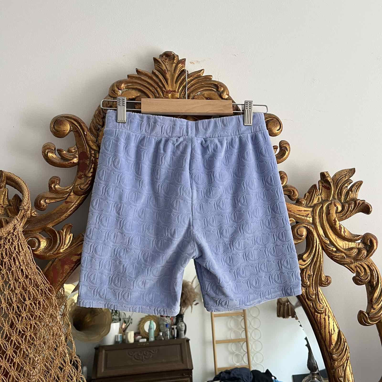 Juicy Couture Vintage Y2K Juicy Couture Velvet Blue Bedazzled Bottom Sz.S Size 28" / US 6 / IT 42 - 2 Thumbnail