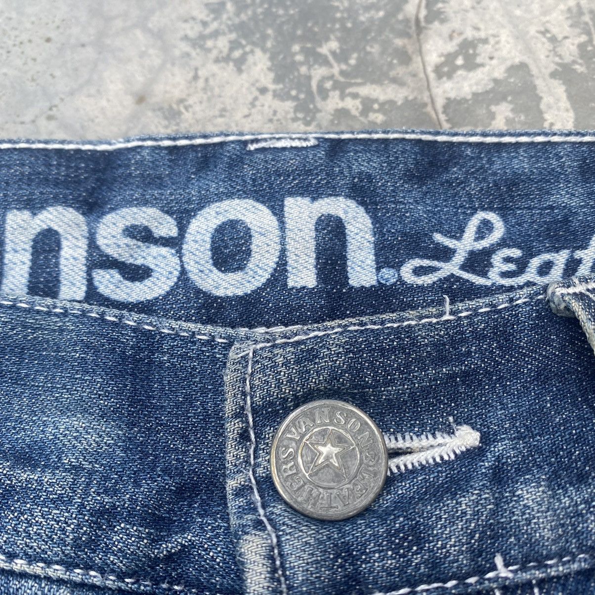 Vanson Leathers VANSON LEATHERS Distressed Patches Jeans Size US 31 - 13 Thumbnail