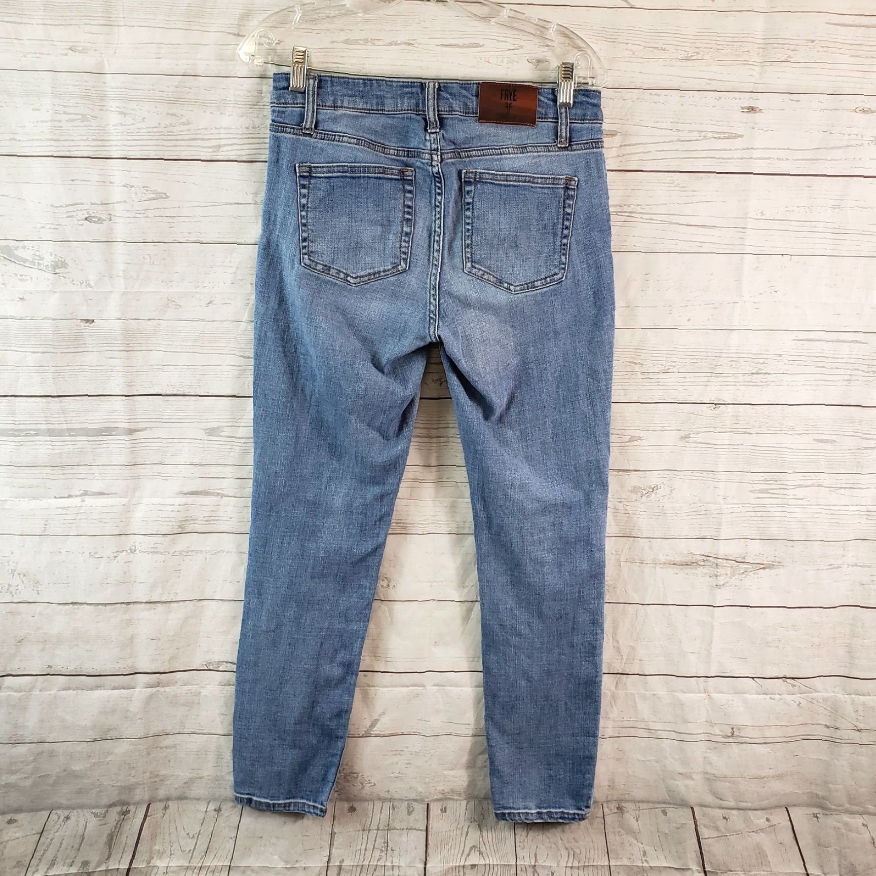 Frye Frye Womens Skinny Jeans Sz 4 Blue Medium Wash Mid Rise Jeans Ladies 4 Blue Skinny Womens Size 27" / US 4 / IT 40 - 3 Thumbnail