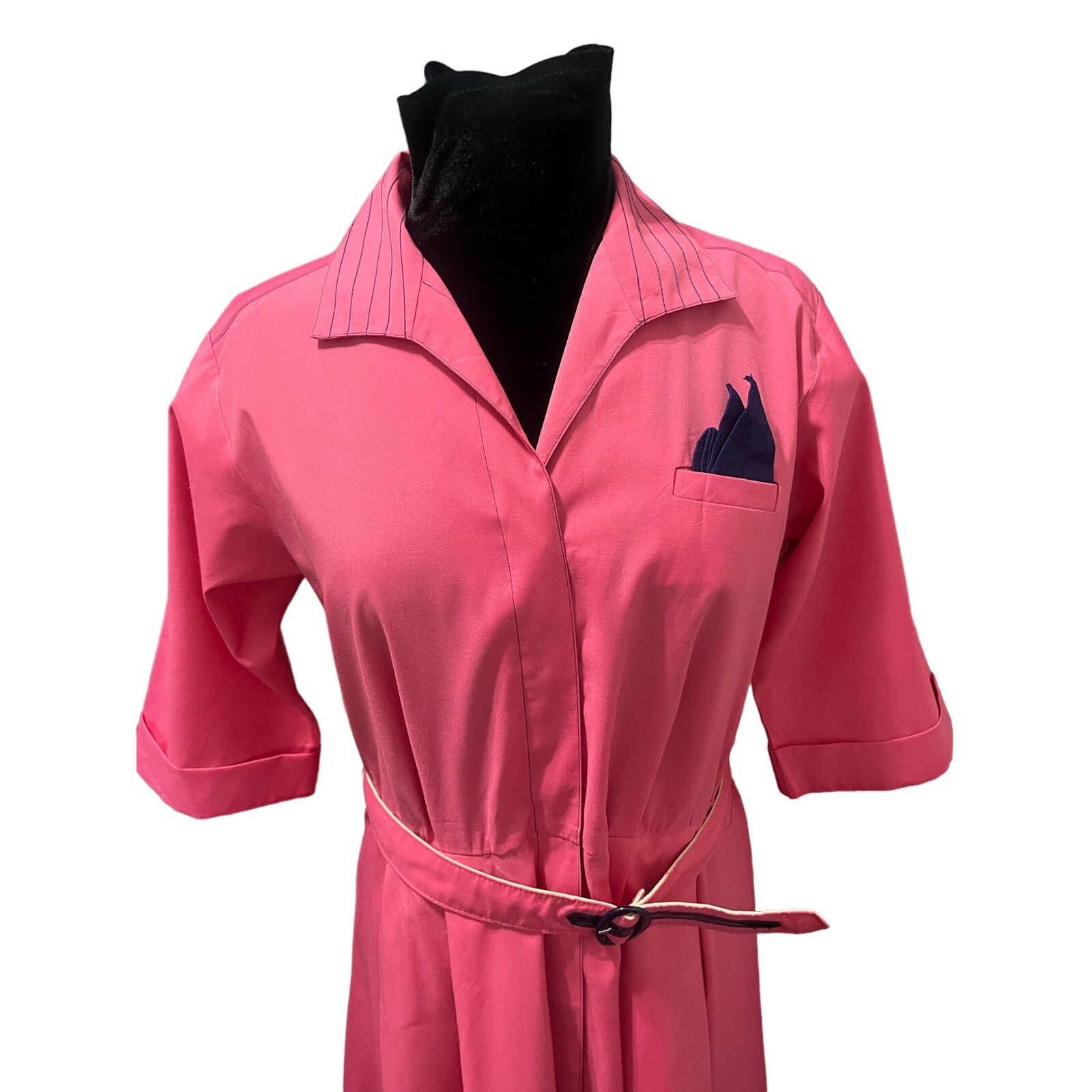 Vintage Vintage Willi Barbie Pink Midi Dress 14 Med Large Rockabilly Size L / US 10 / IT 46 - 4 Thumbnail